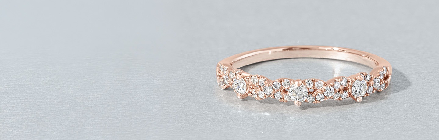 Ladies' Rose Gold Wedding Bands