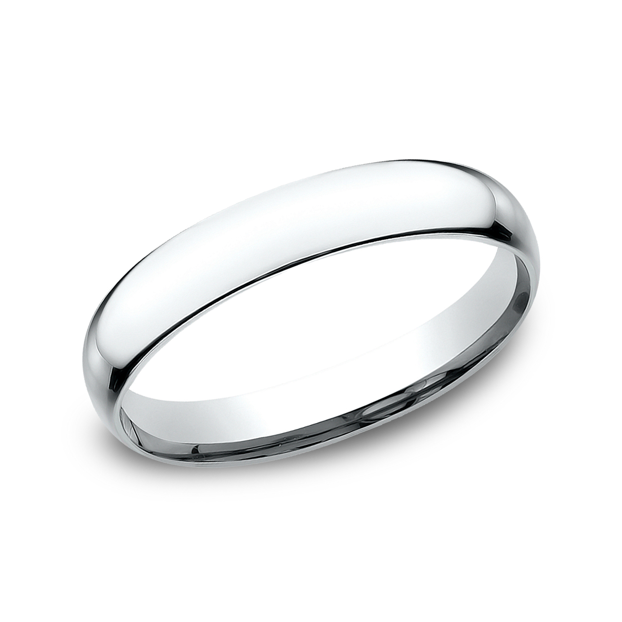 REEDS Womens 14K White Gold 3Mm Comfort Fit Plain Wedding Band - Size 15 750$