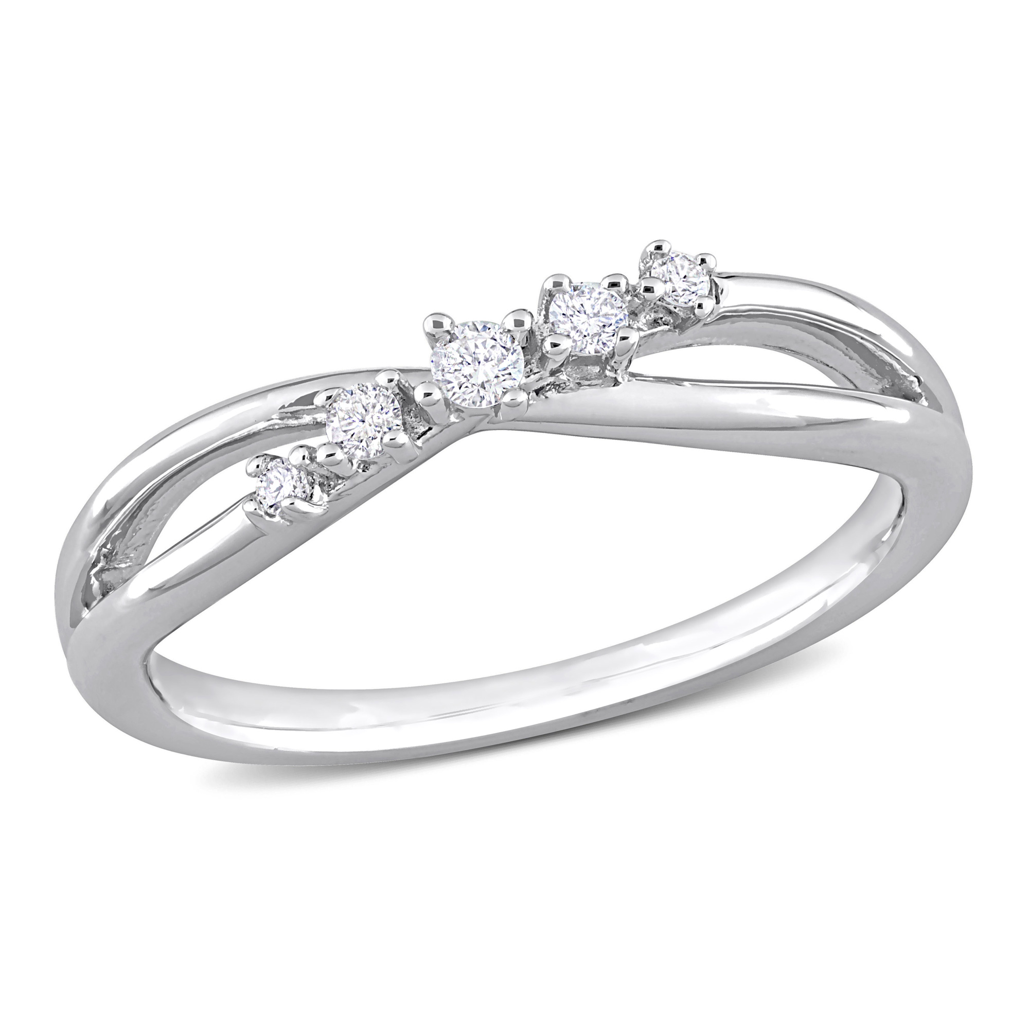 REEDS Womens 110Ctw Diamond Diagonal Row Sterling Silver Fashion Ring - Size 9 225$