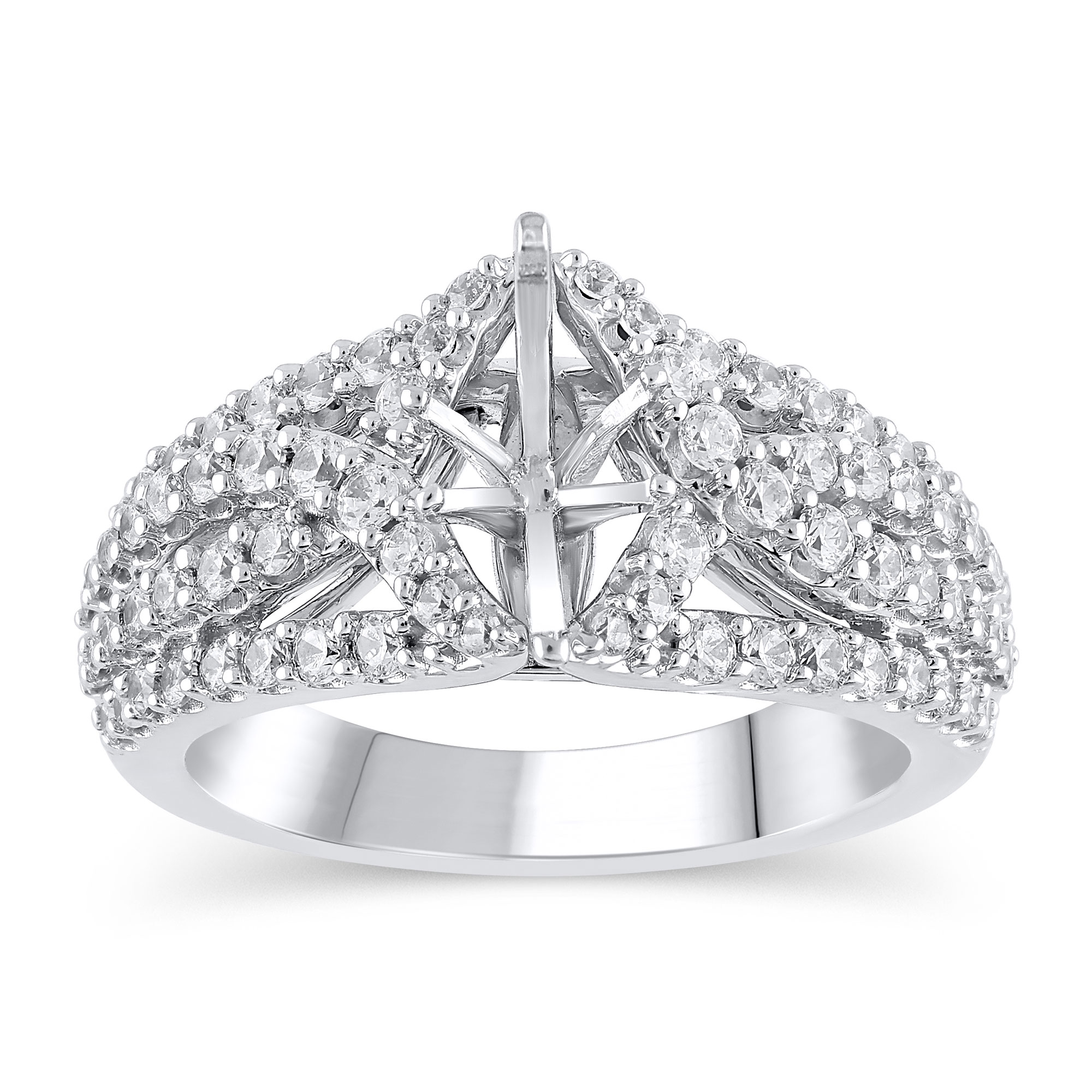 1ctw Diamond White Gold Engagement Ring Setting - Design Collecti