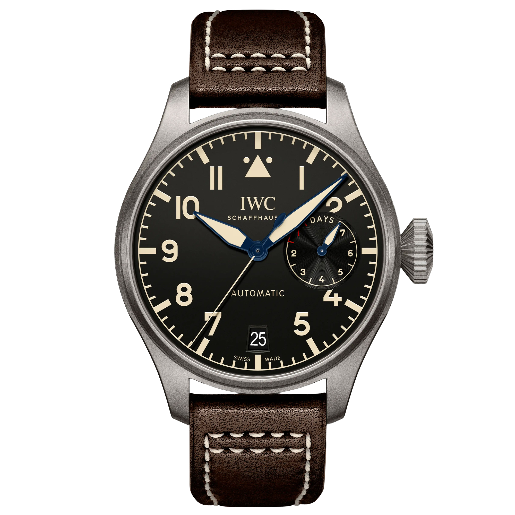 Iwc  Pilot's Watch Heritage Black Dial Brown Leather Strap Watch 46mm - IW501004