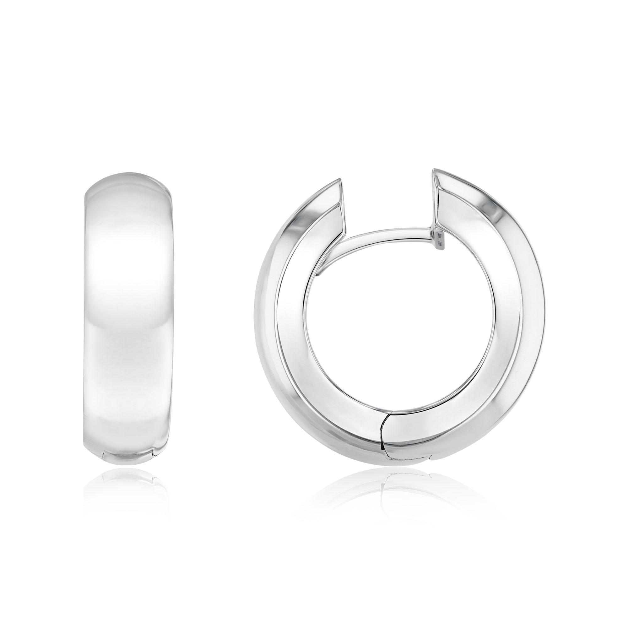 Breuning  20mm Sterling Silver Huggie Hoop Earrings