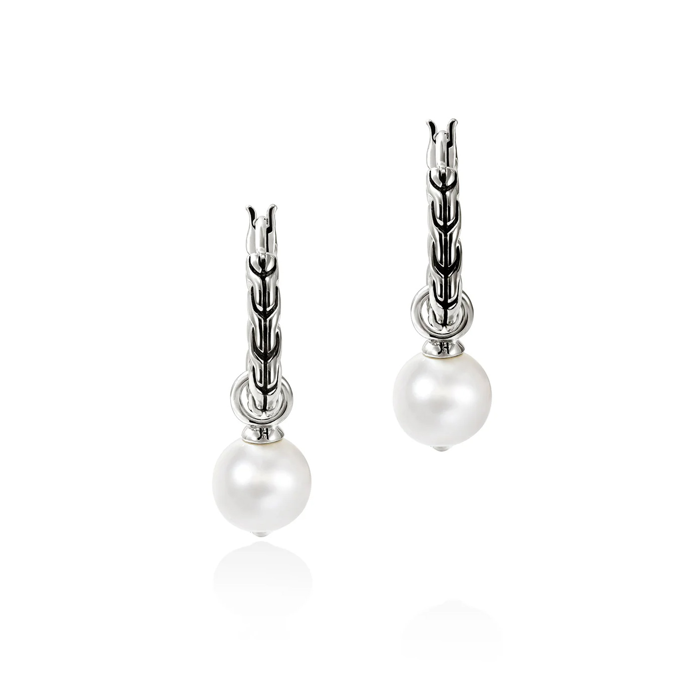John Hardy  Essential Sterling Silver Pearl Hoop Drop Earrings