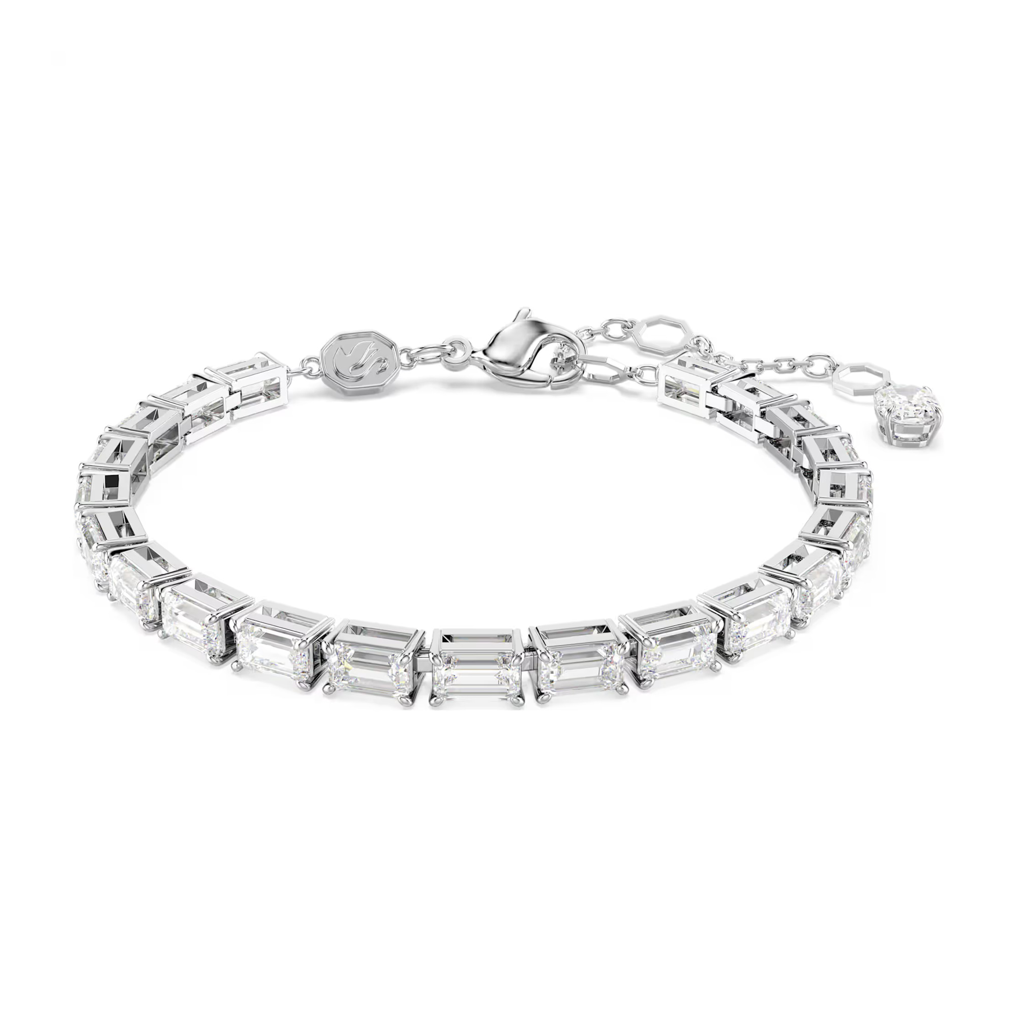 Swarovski Jewelry Swarovski Crystal Matrix Octagon-Cut Zirconia Rhodium-Plated Tennis Bracelet 249$