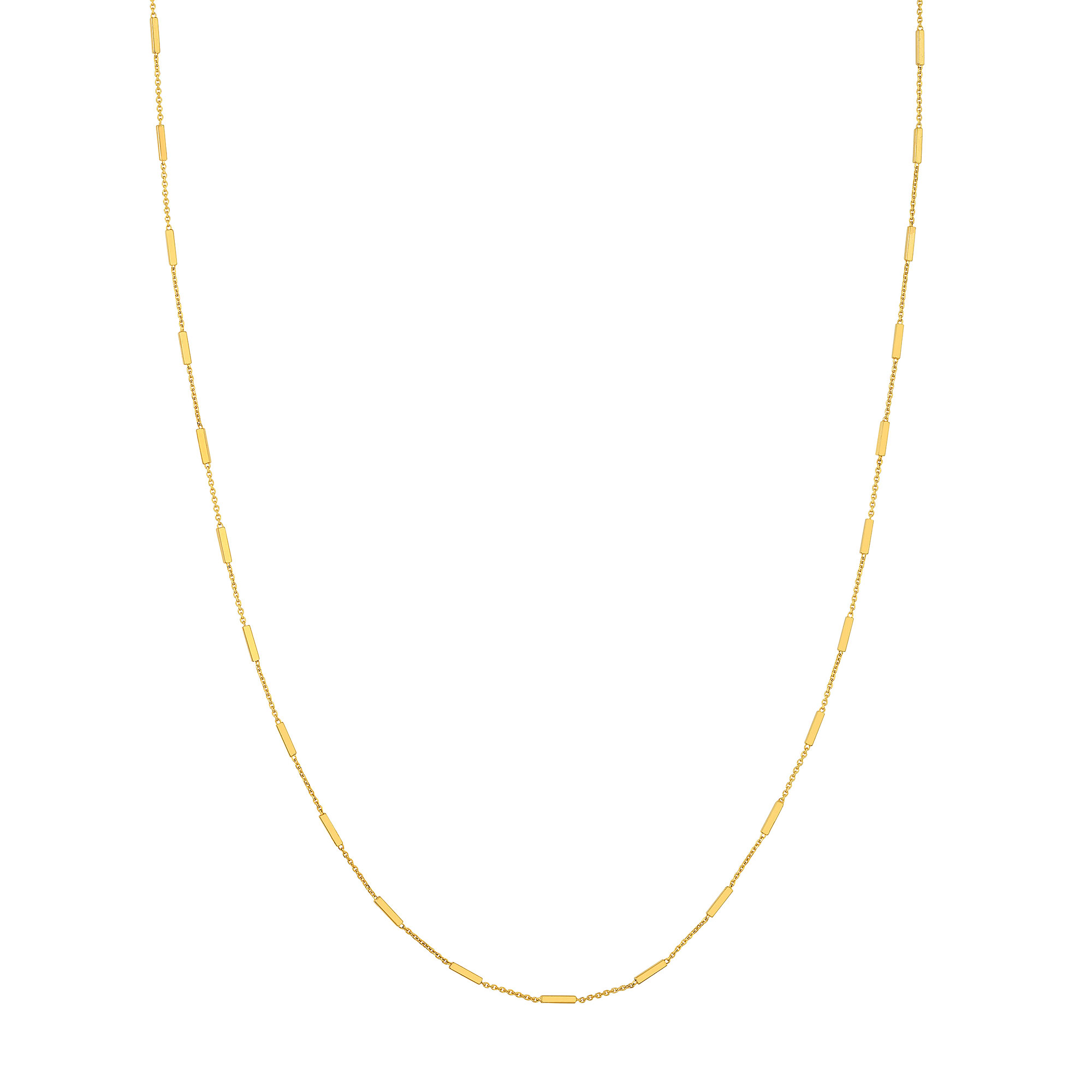 REEDS Bar Station 10K Yellow Gold Necklace