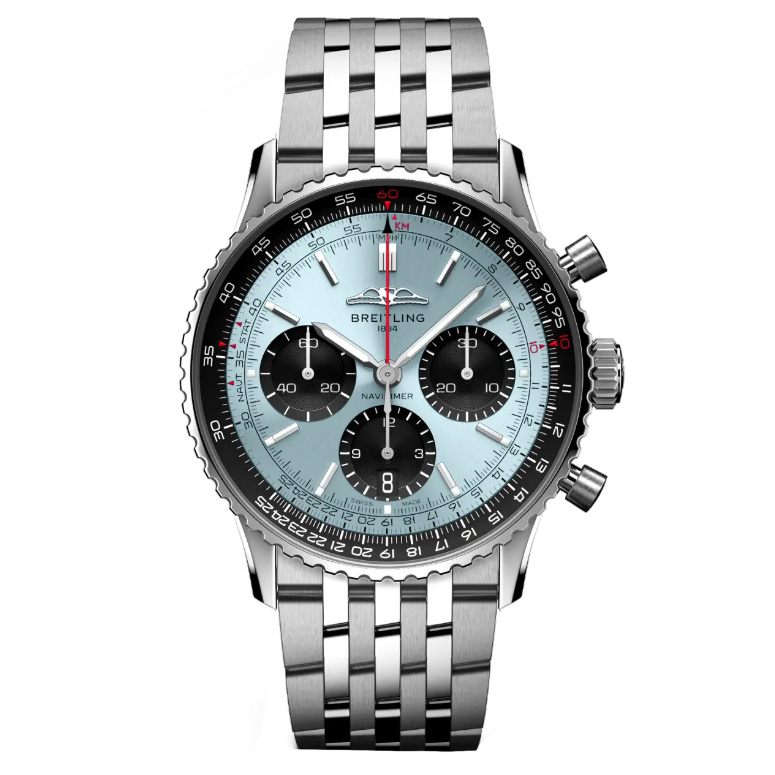 Breitling  Navitimer B01 Chronograph 41 Blue Dial Stainless Steel Watch 41mm  AB0139241C2A1