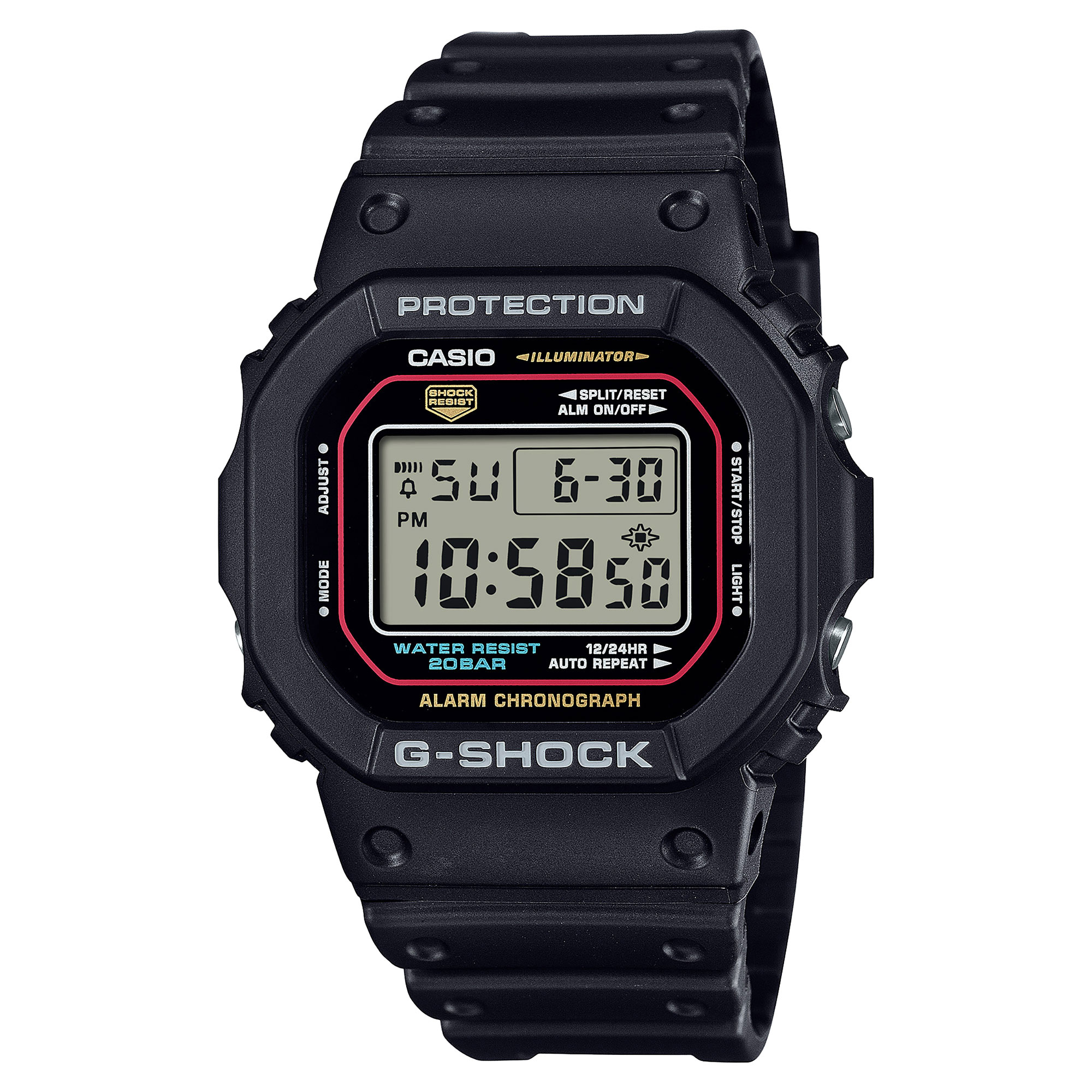 GShock Casio  Digital 5600 Series Black Resin Strap Watch  DW5600RL1