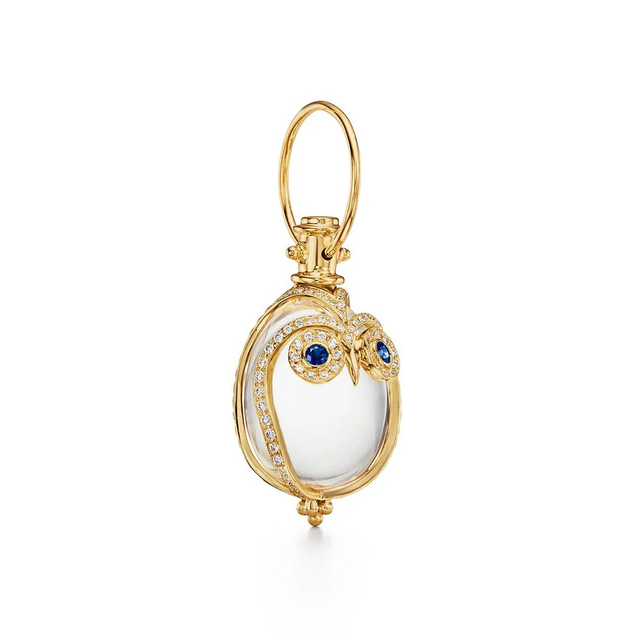 Temple St. Clair  18k Yellow Gold Medium Owl Amulet