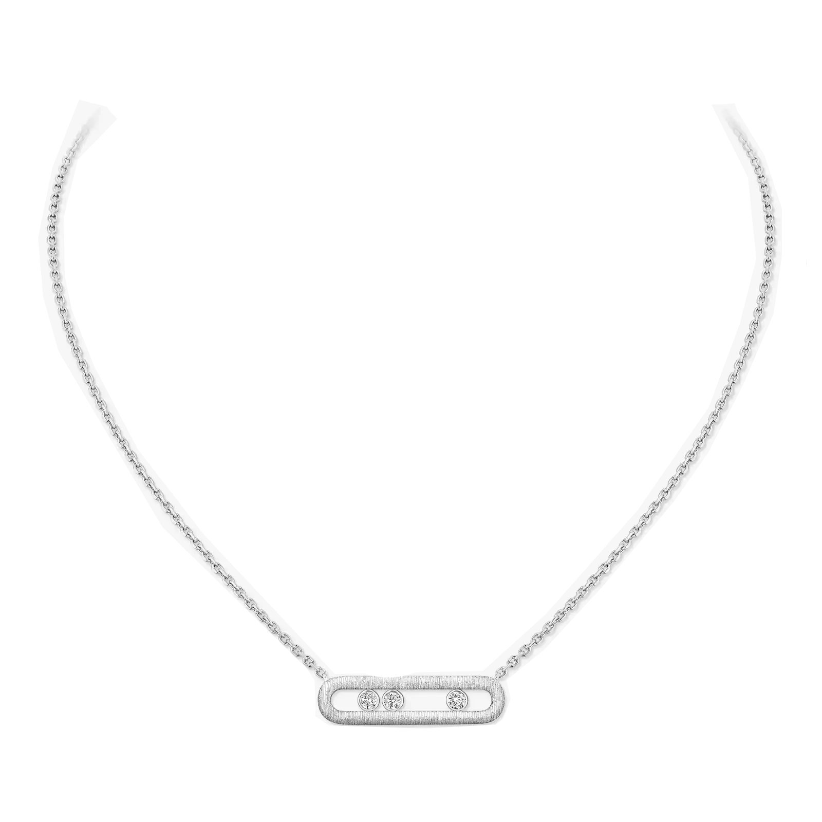 Messika  Move Classique Cisele 1/5ctw Diamond 18k White Gold Pendant Necklace