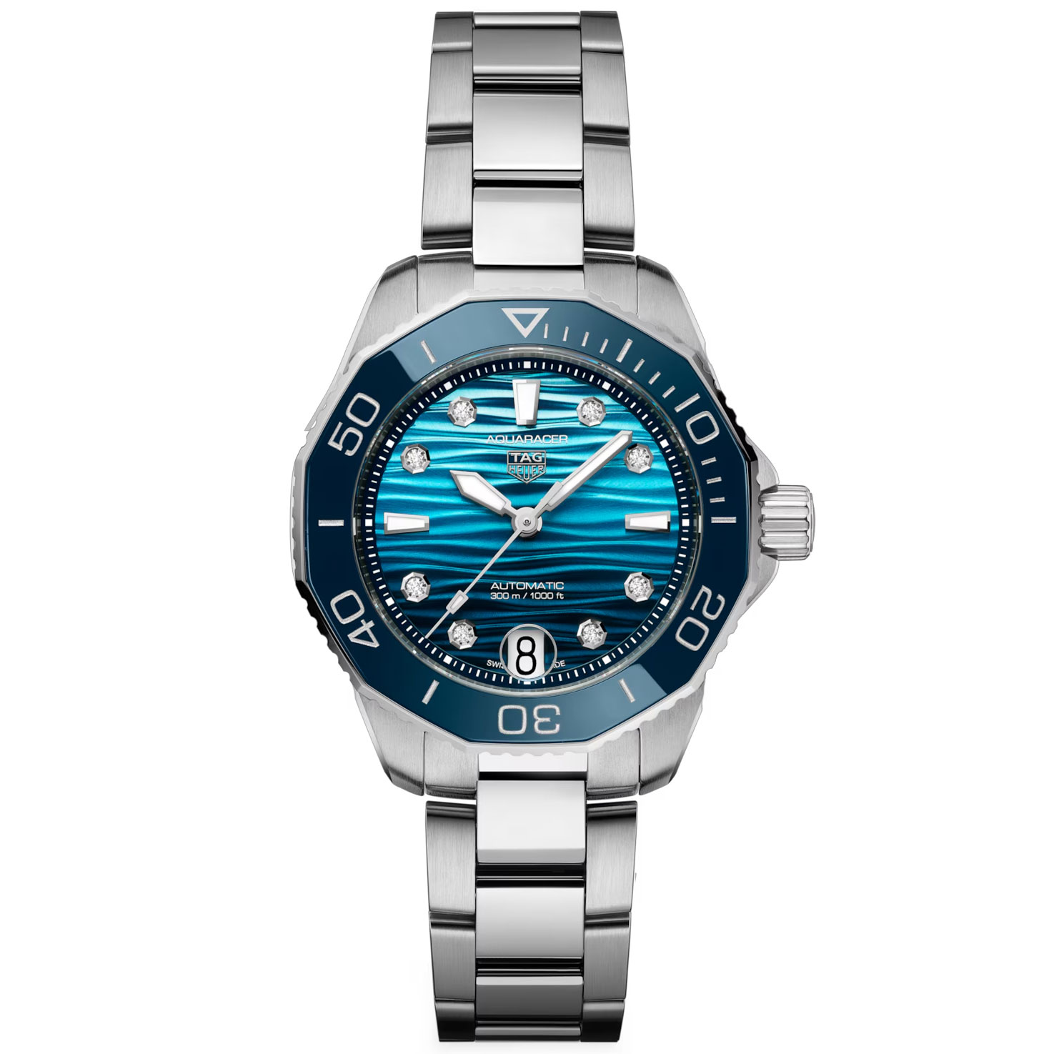 Tag Heuer  AQUARACER Professional 300 Date Automatic Gradient Blue Diamond Dial Stainless Steel Watch 36mm  WBP231NBA0618
