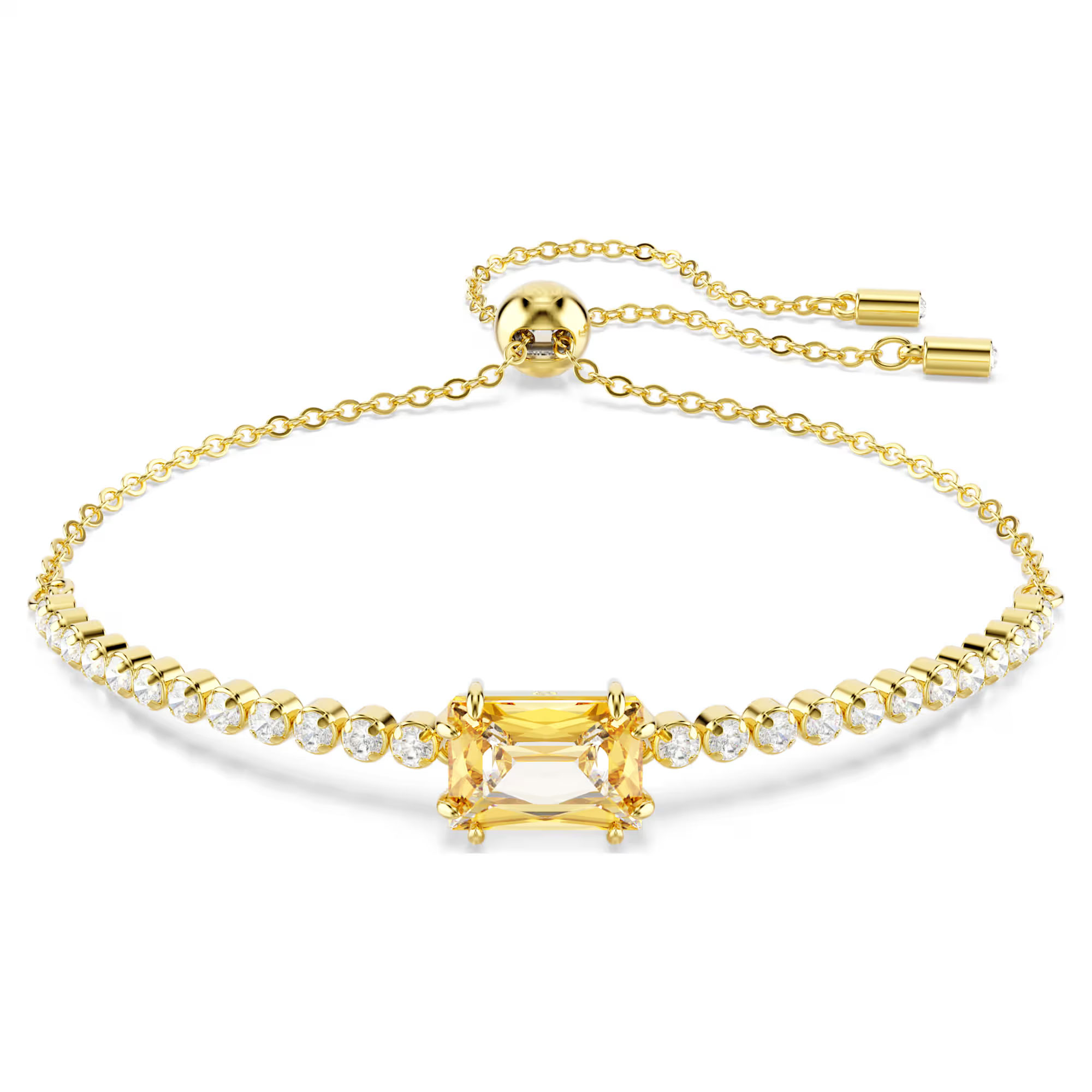Swarovski Jewelry Swarovski Matrix Caramel Zirconia Tennis Bracelet  Gold-Tone Plated