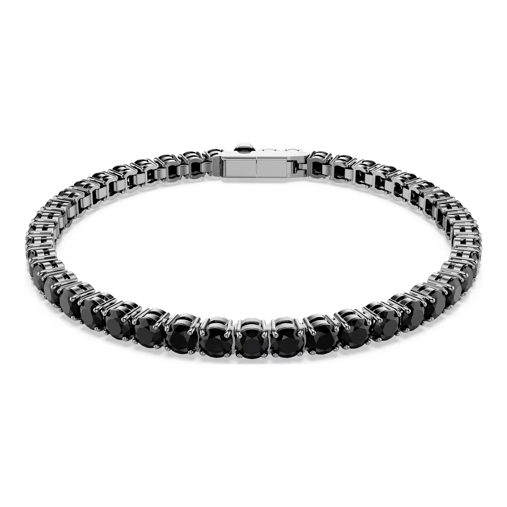 Swarovski Jewelry Swarovski Matrix Round Black Ceramic Tennis Bracelet  Ruthenium-Plated