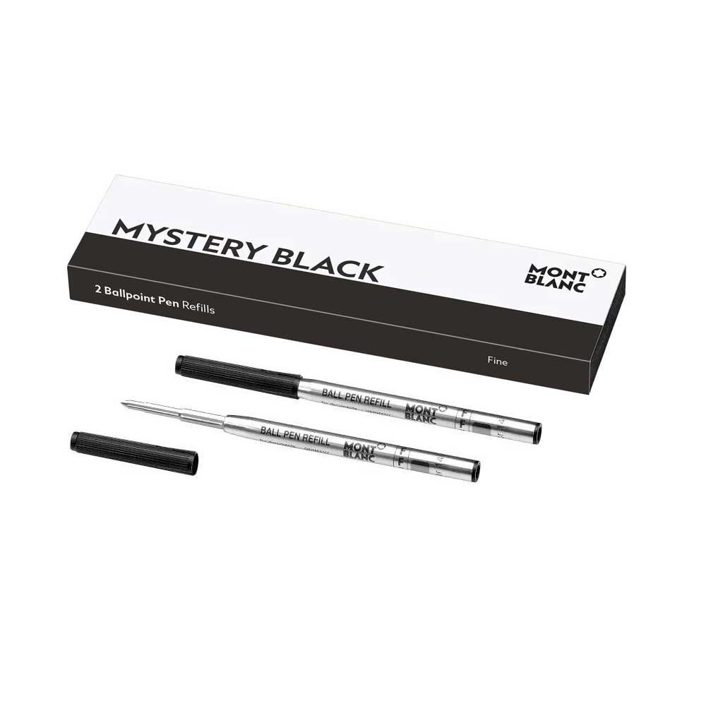 Montblanc 2 Ballpoint Refills Mystery Black - Fine