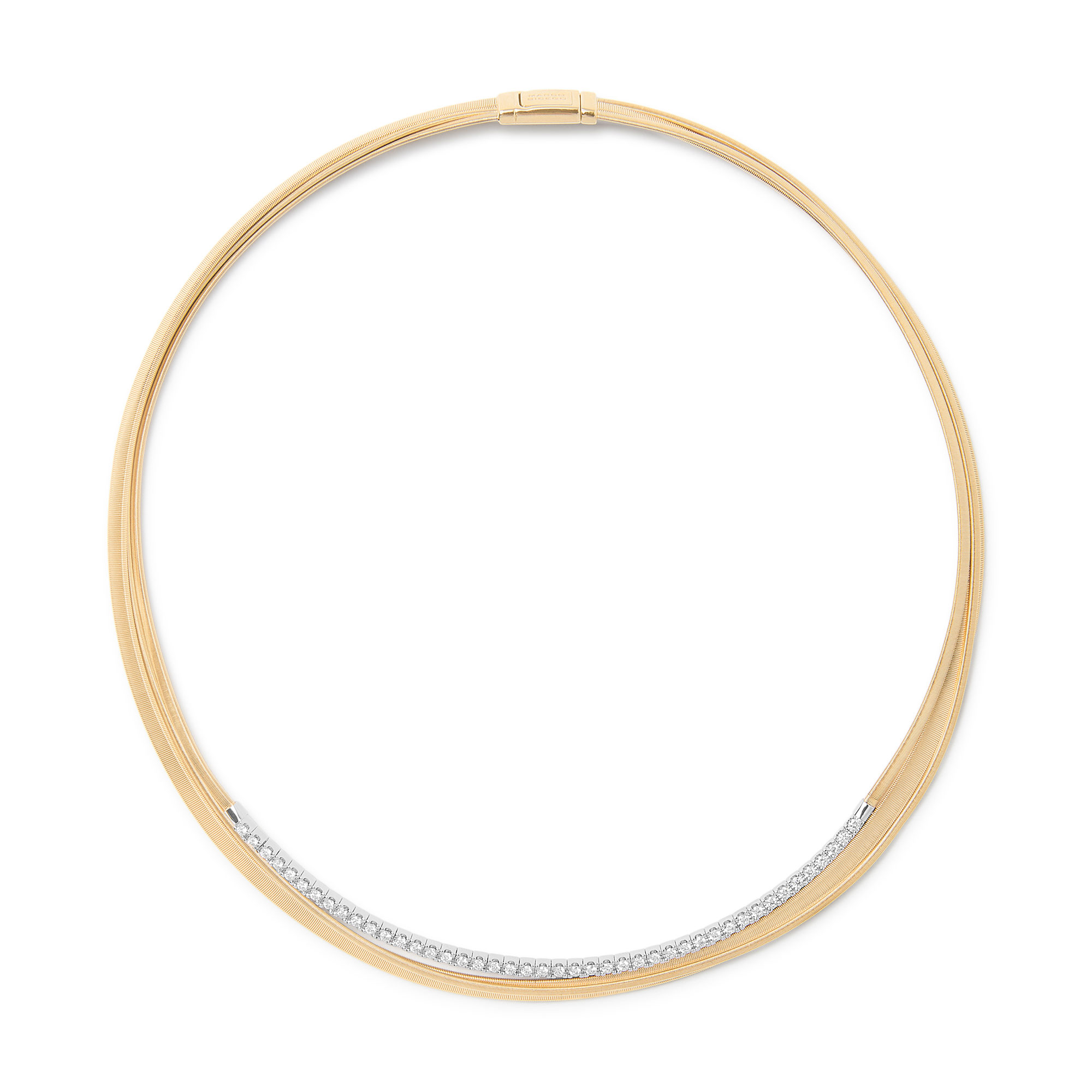 Marco Bicego Masai 1ctw Diamond 18k Yellow Gold Collar Necklace 27350$