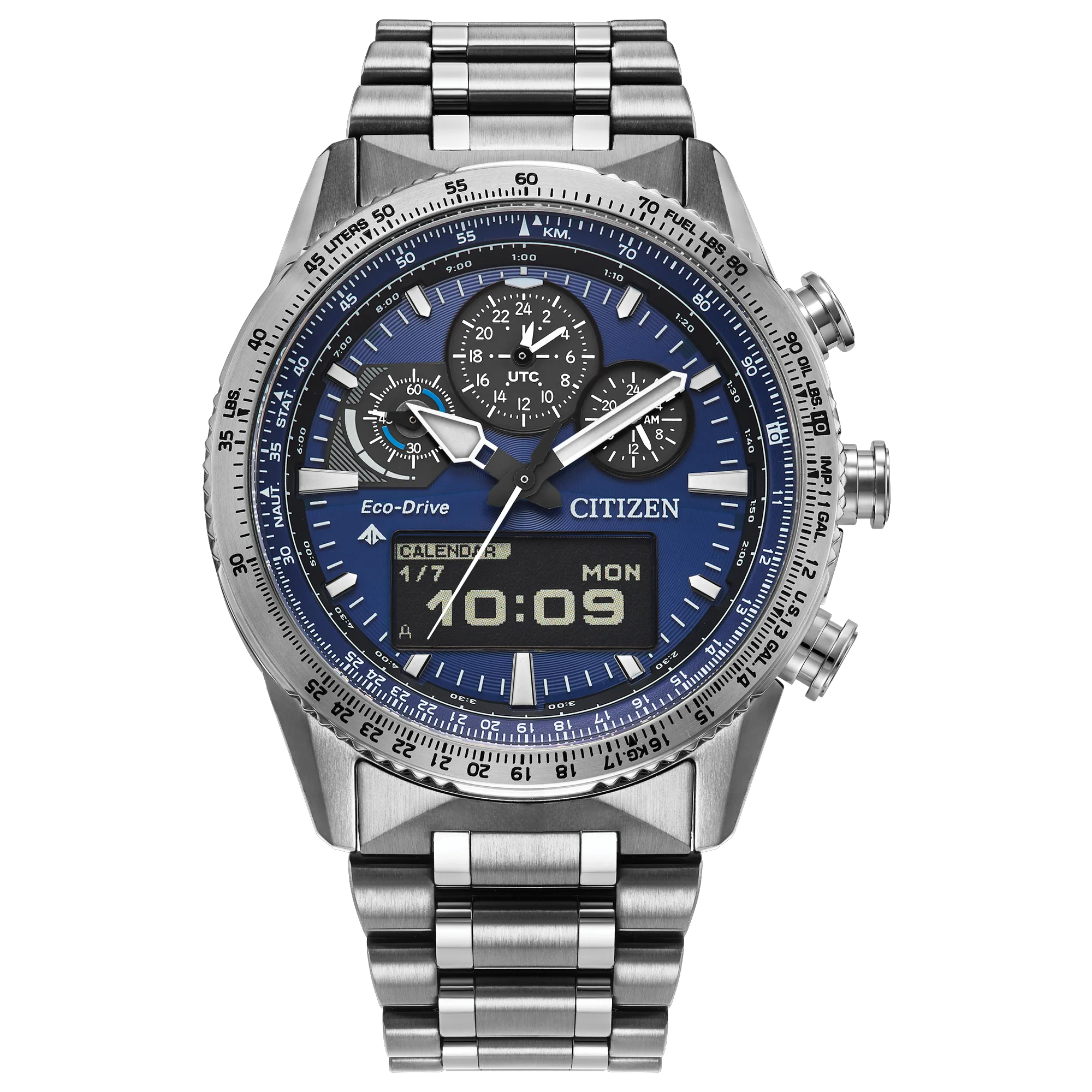 Citizen Eco-Drive Promaster Skyhawk U830 Blue Dial Stainless Steel Watch 43mm - JV2000-51L 795$
