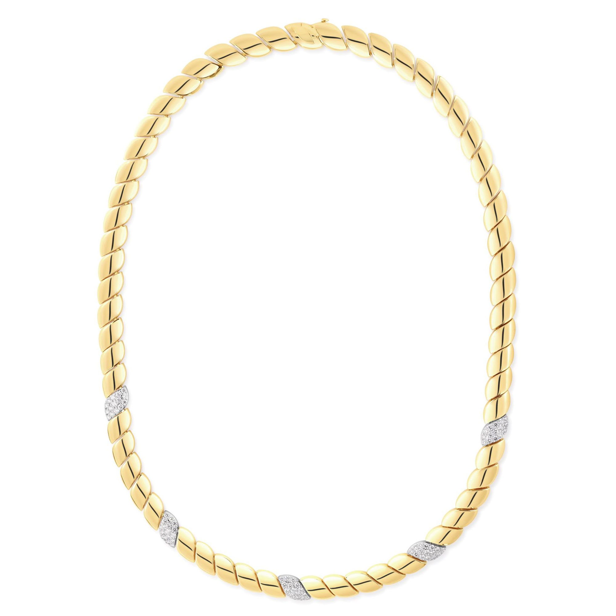 Roberto Coin  Designer Gold San Marco 1 13ctw Diamond 18k Yellow Gold Necklace