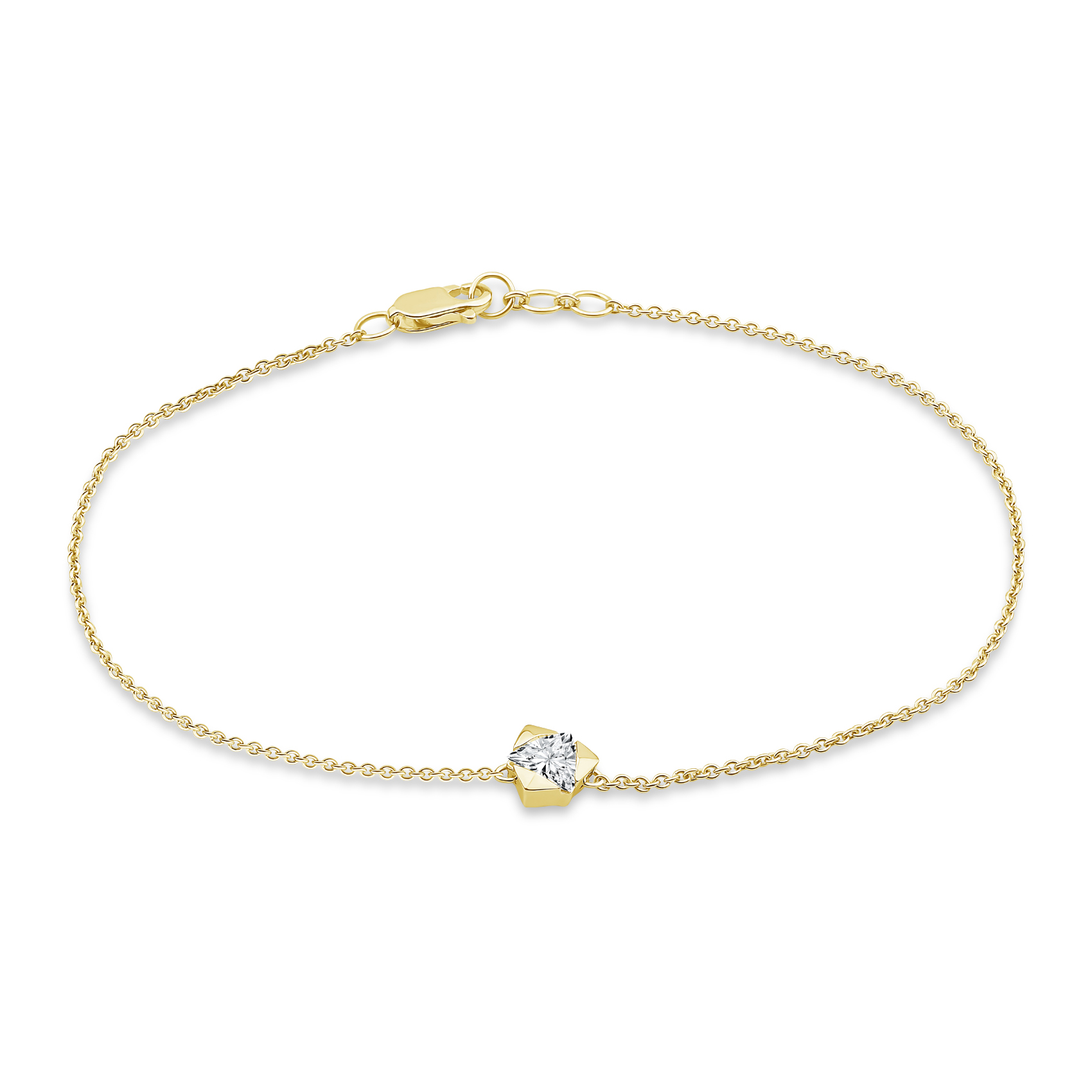 REEDS Asterly By  Econic 1/3ctw Trillion Lab Grown Diamond Gold Vermeil Bracelet