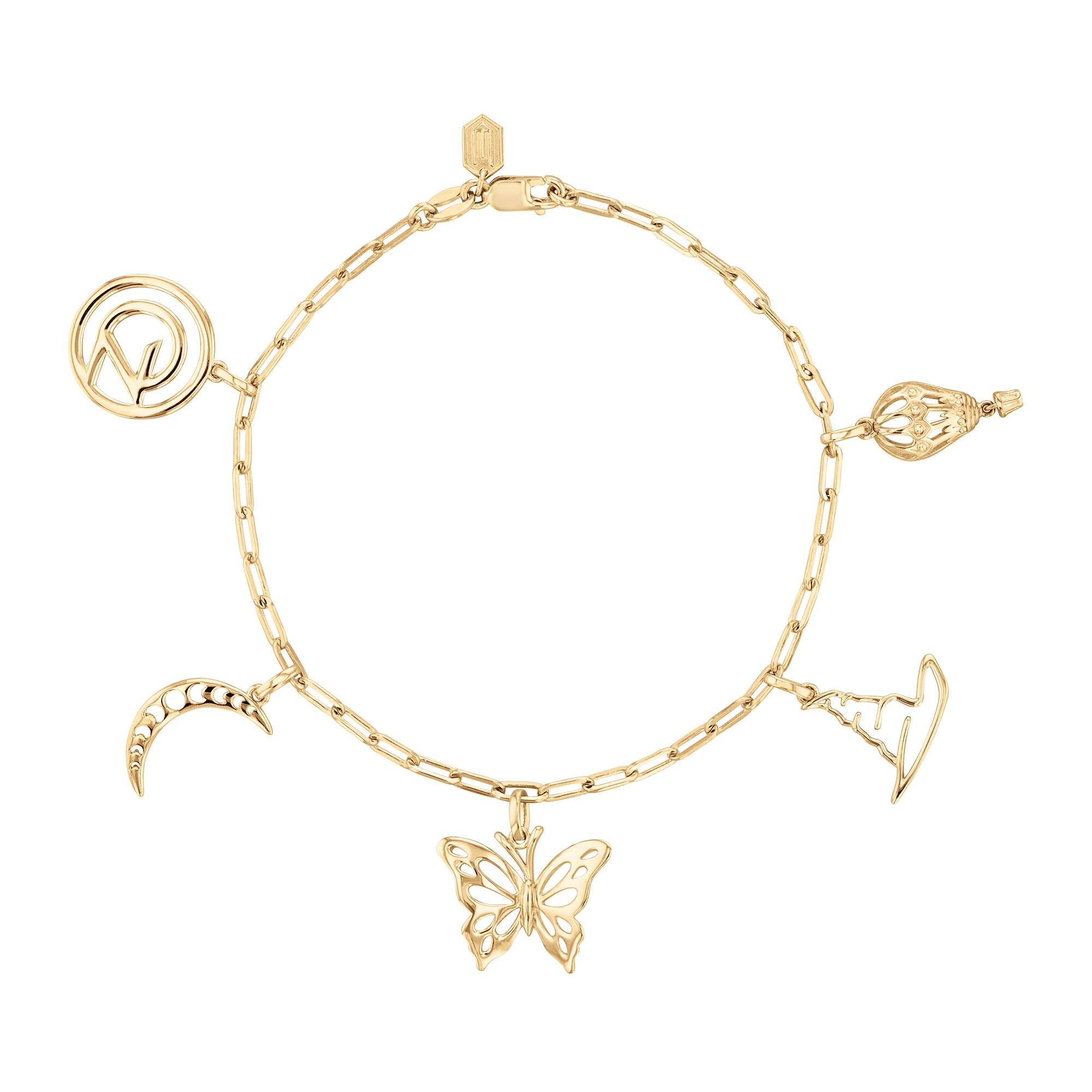 REEDS Wicked Gold Vermeil Oz Icons Charm Bracelet