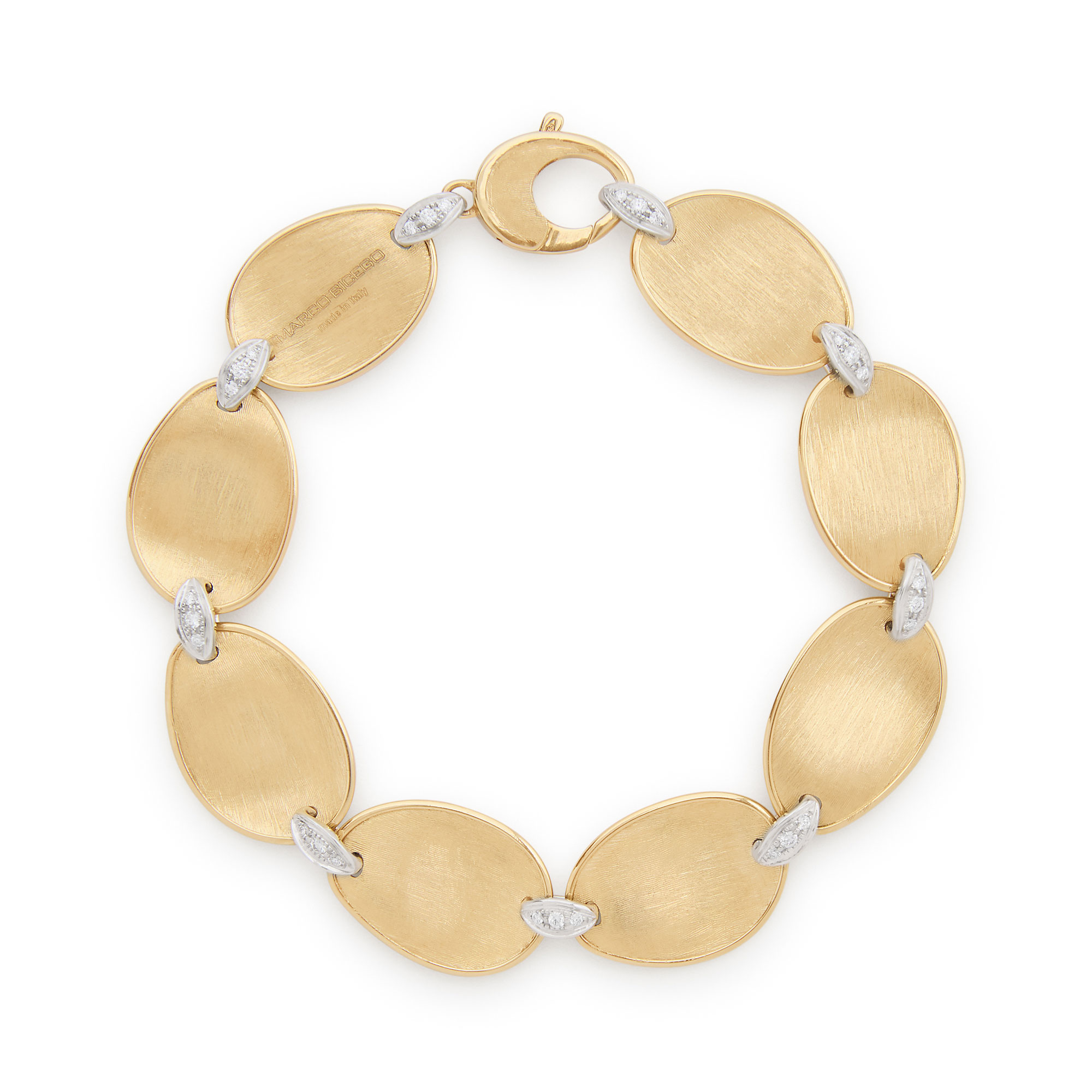 Marco Bicego 18k Yellow Gold Bracelet with Diamond Accents - Lunaria Collection 7200$