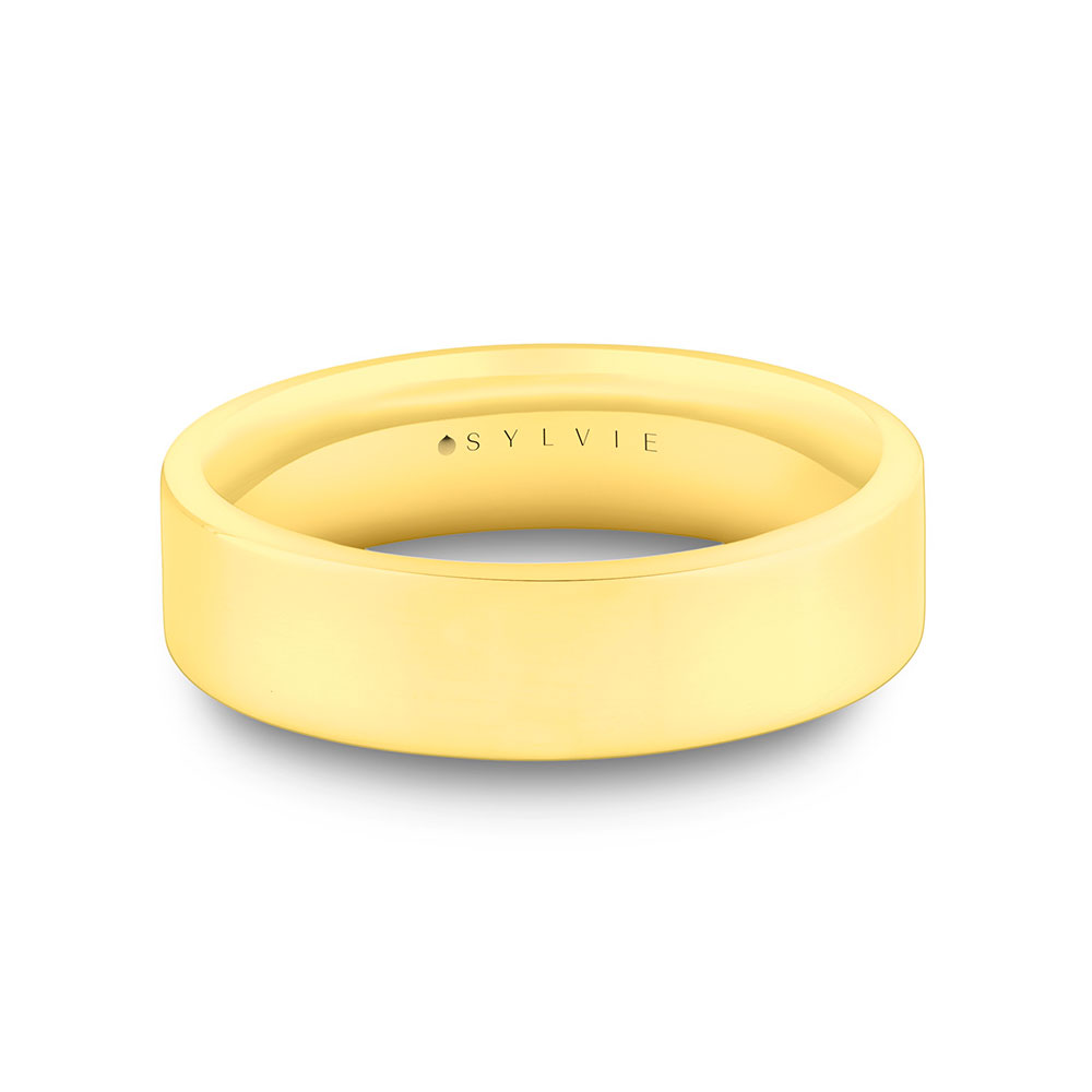 Sylvie Men's  14k Yellow Gold 6mm MBB Bladed Band - NYX  Ring Size 10