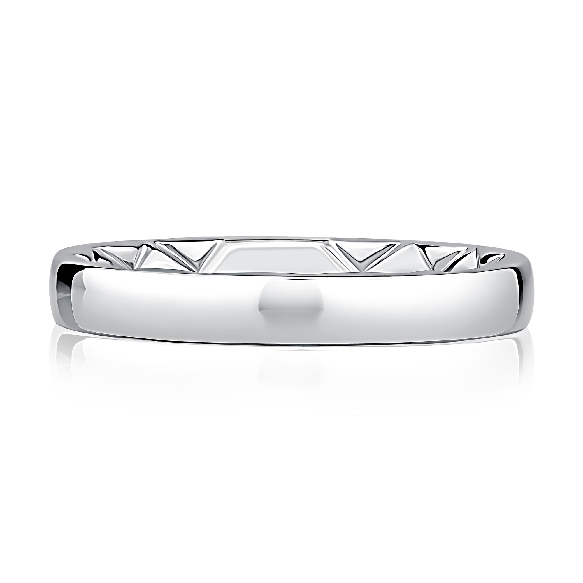 A.Jaffe Women's  Quilts(R) 3mm 14k White Gold  Wedding Band - Size 7