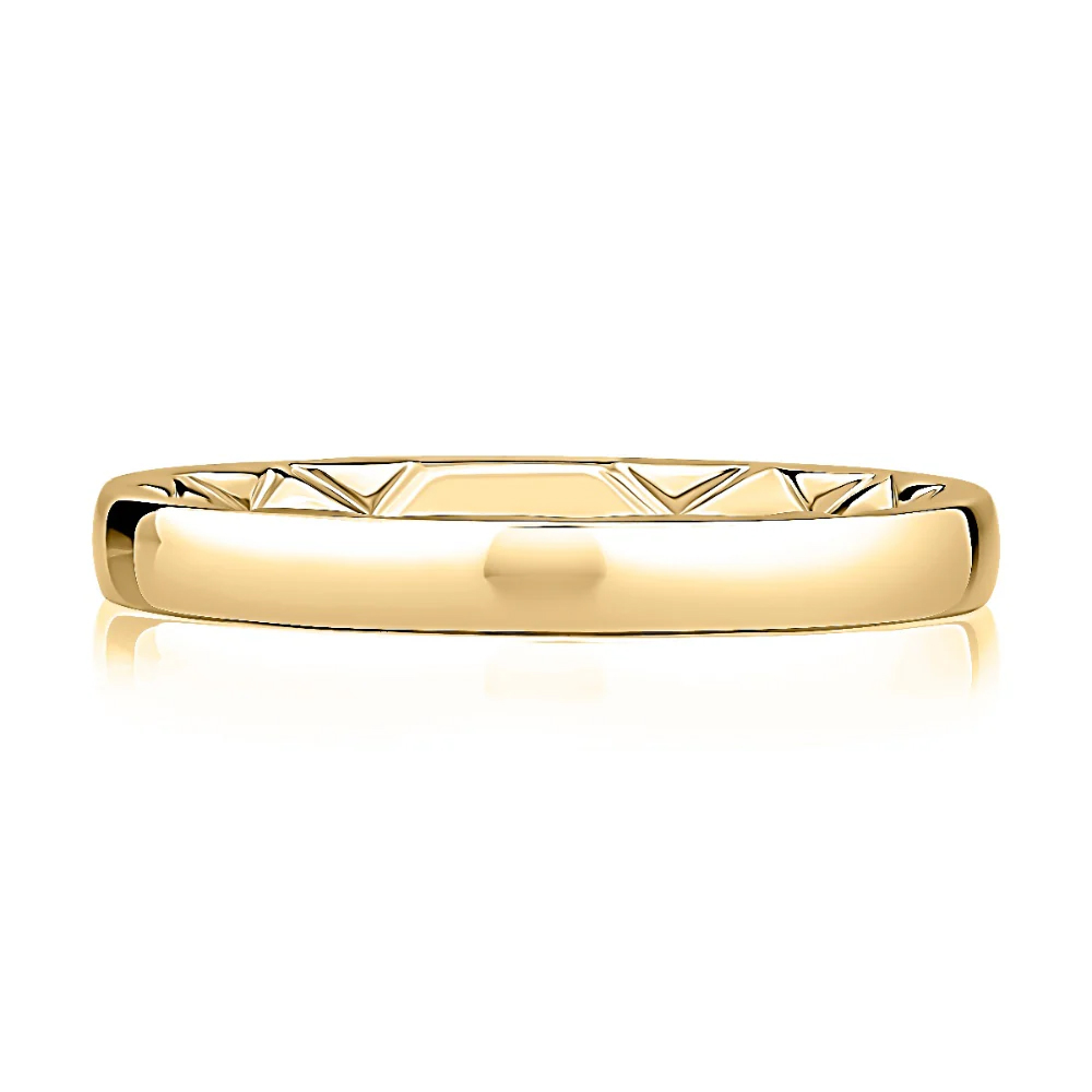 A.Jaffe Women's  Quilts(R) 2.5mm 14k Yellow Gold Wedding Band - Size 6