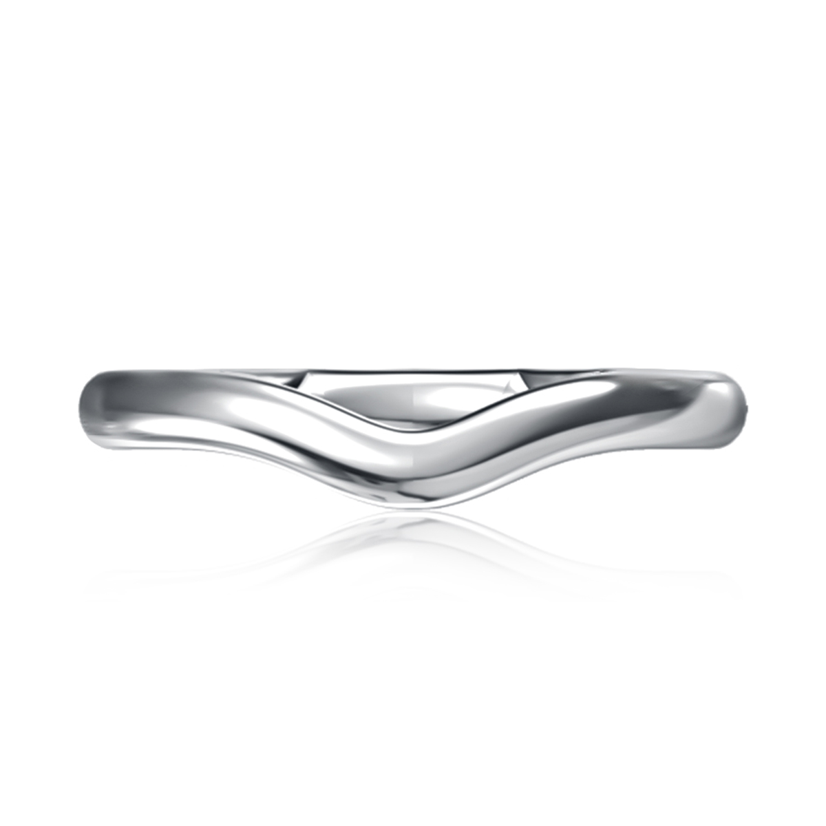A.Jaffe Women's  Quilts(R) 14k White Gold Contoured Wedding Band - Size 7