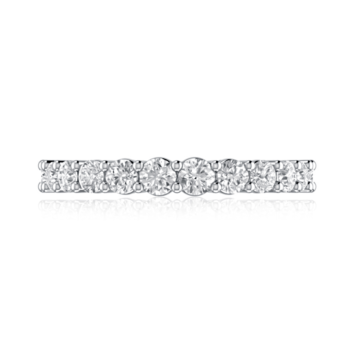 A.Jaffe Women's  Statement Quilts(R) 7/8ctw Diamond 14k White Gold Wedding Band - Size 7