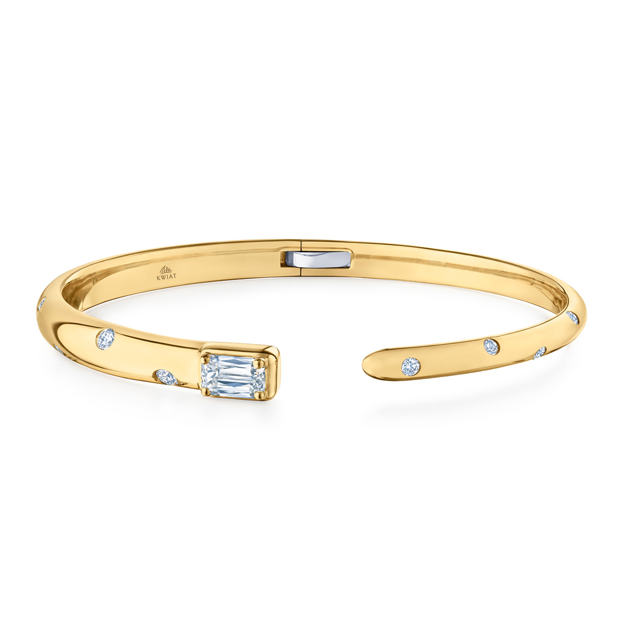 Kwiat  Cobblestone 1ctw Ashoka Diamond 18k Yellow Gold Bangle Bracelet