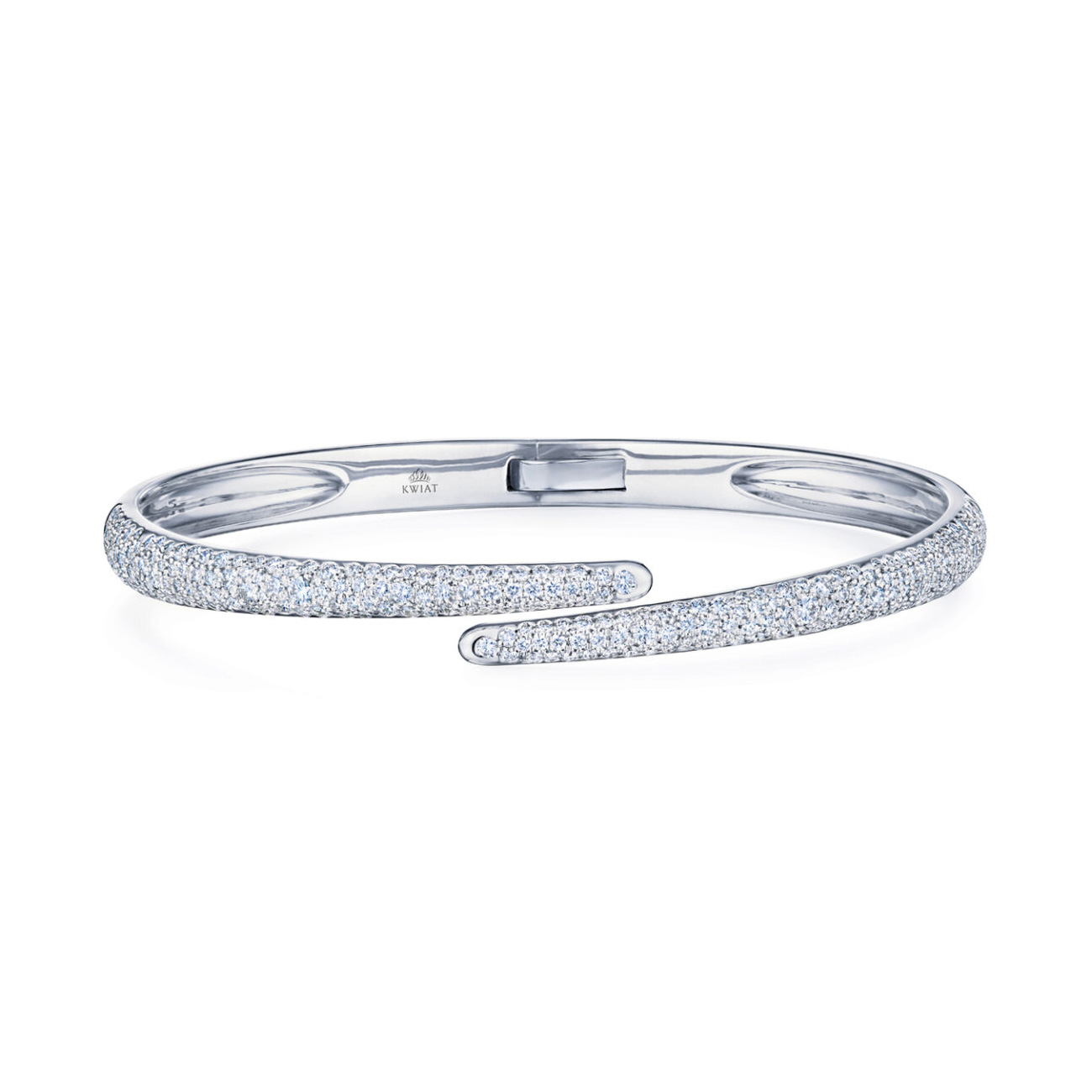 Kwiat  Cobblestone 1 3/4ctw Diamond 18k White Gold Bypass Bangle Bracelet