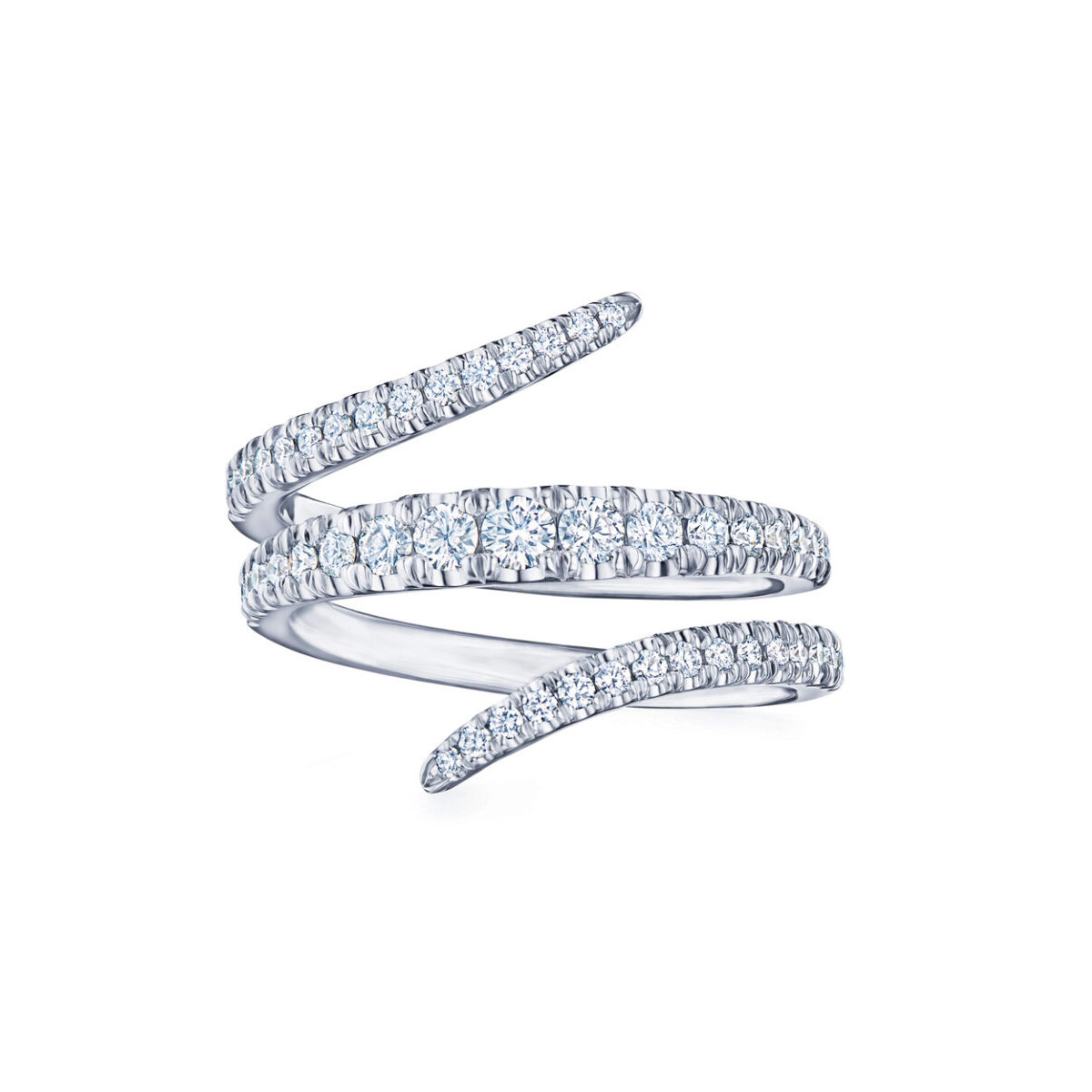Kwiat Women's  Vine 1/2ctw Diamond 18k White Gold Wrap Ring  Ring Size 6.5