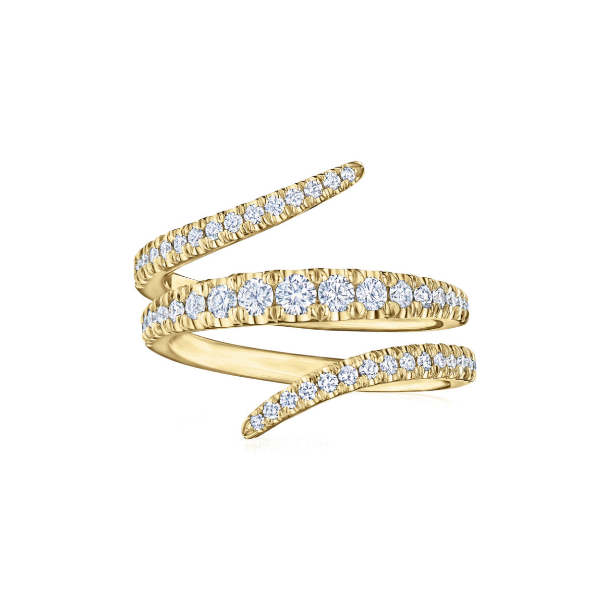 Kwiat Women's  Vine 1/2ctw Diamond 18k Yellow Gold Wrap Ring  Ring Size 7