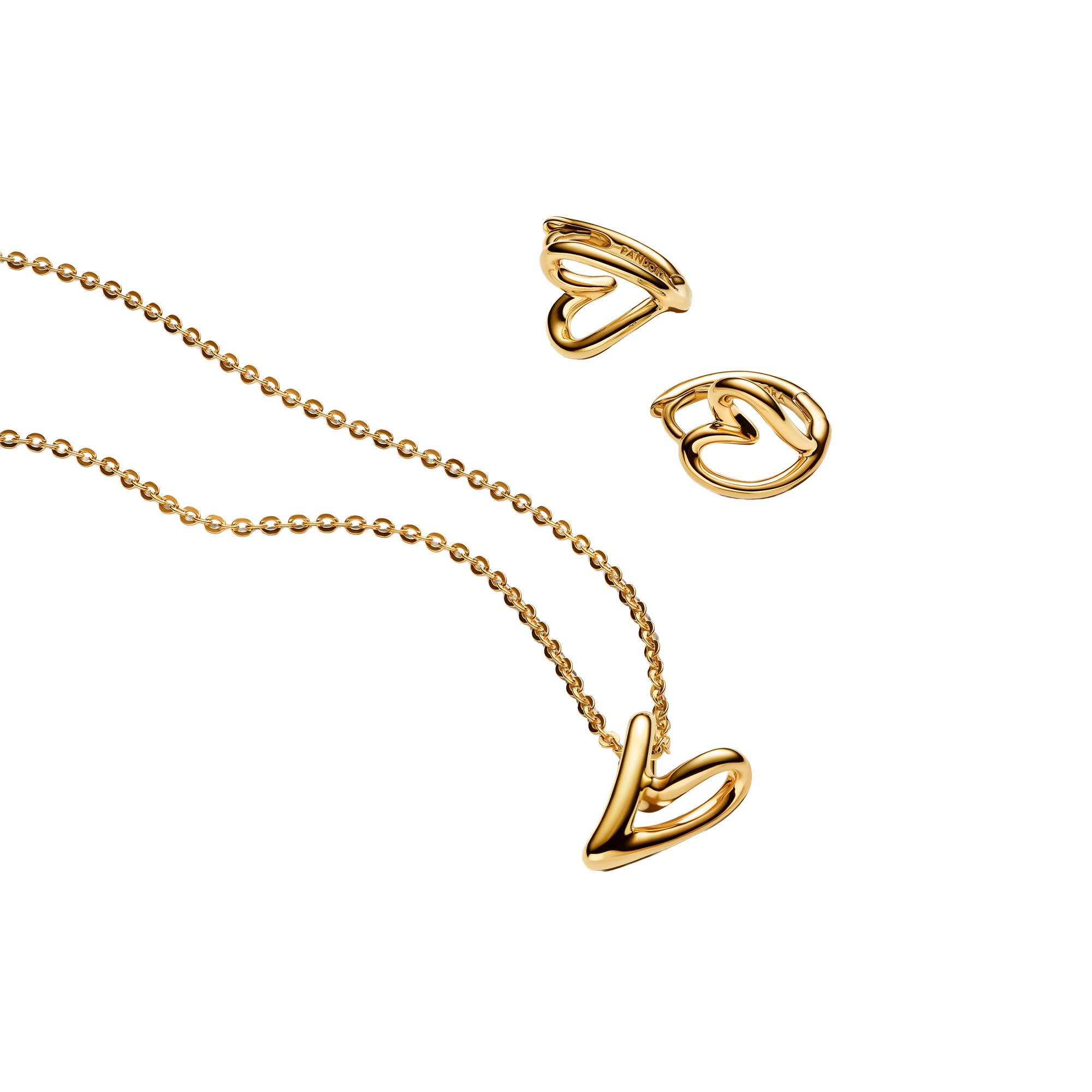 Pandora Final Sale -  Golden Organic Heart Jewelry Gift set