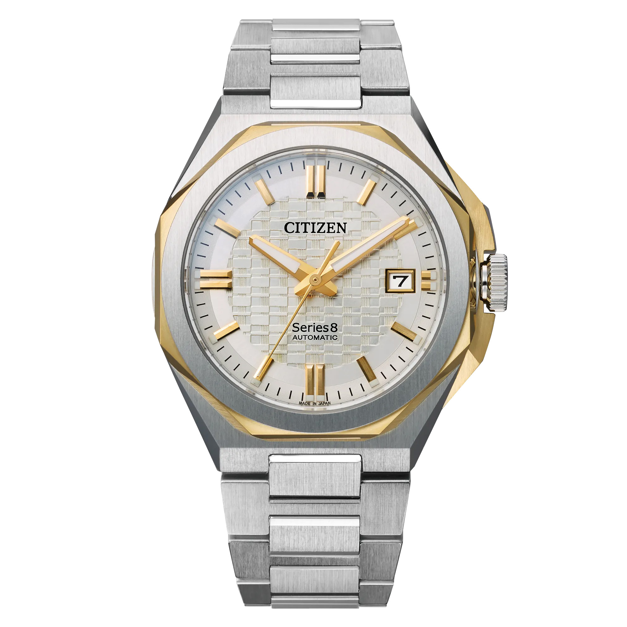 Citizen  Series8 Automatic White Dial Stainless Steel Bracelet Watch 39mm  NB608450A