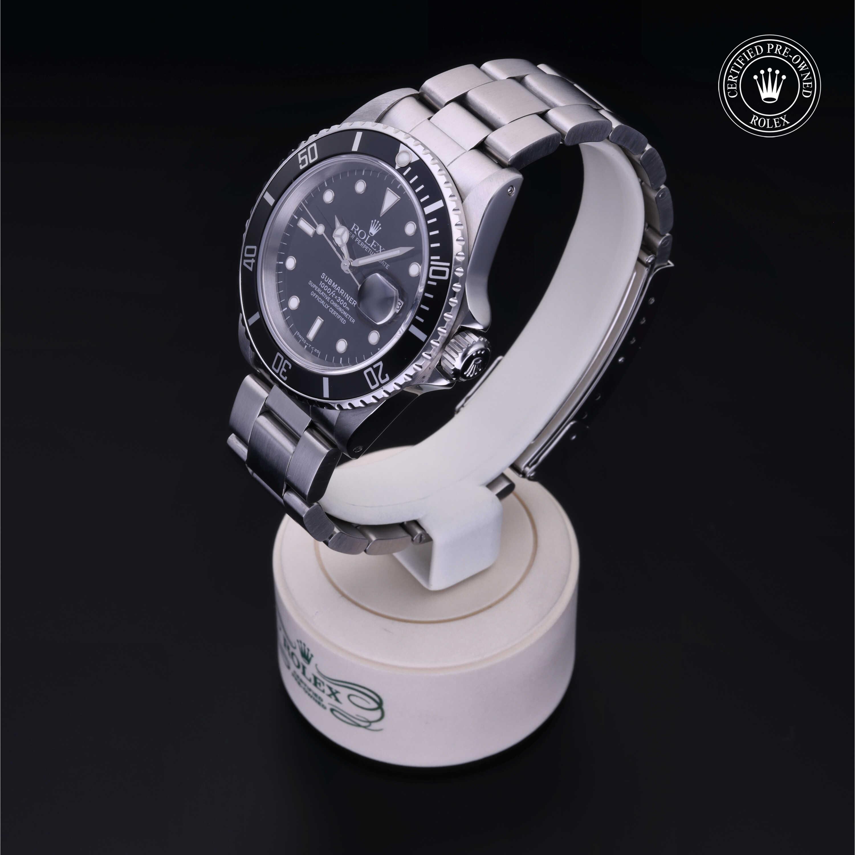 Rolex Certified Pre-Owned Oyster Perpetual Submariner Date Black Dial Watch - M16610-0004 - Image 3