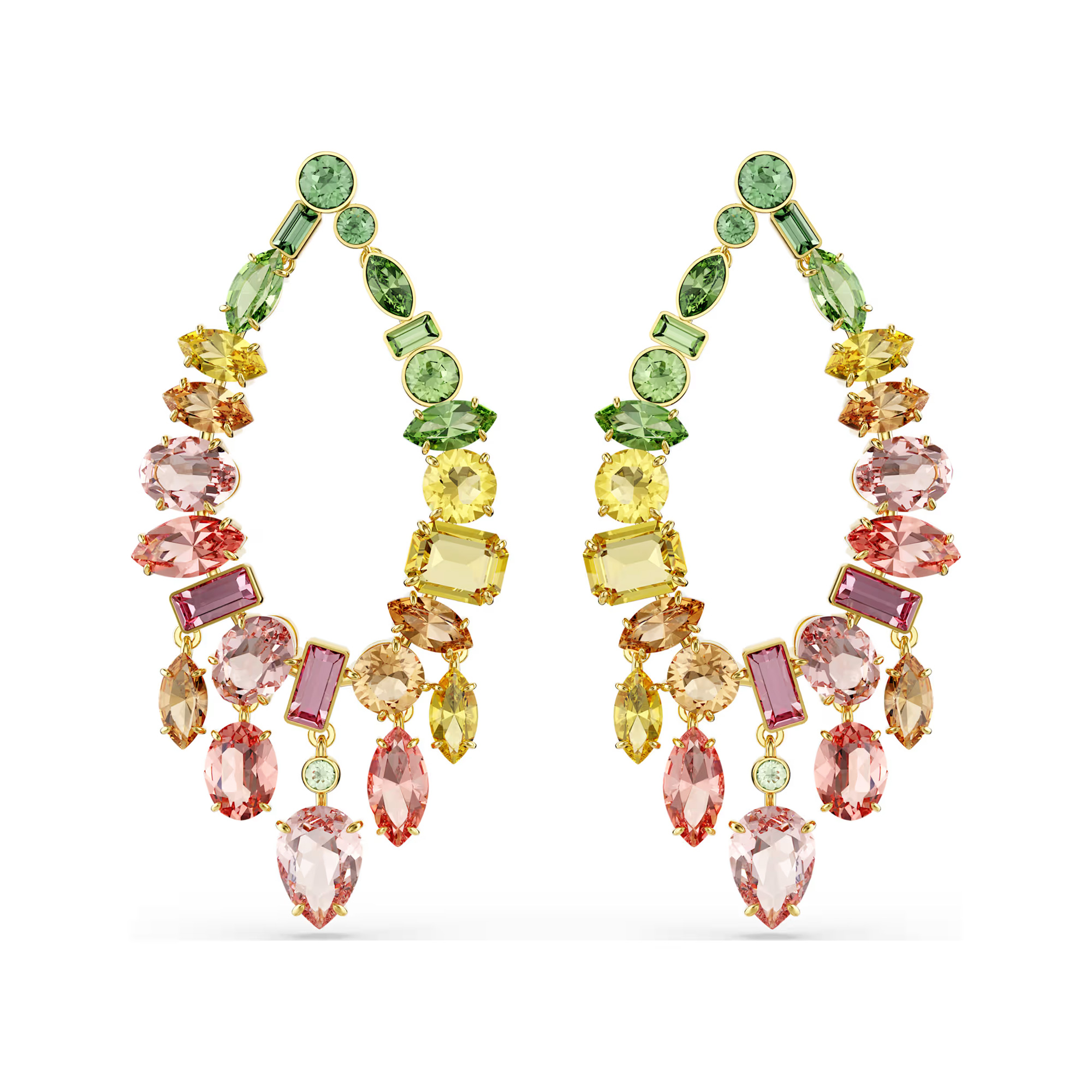 Swarovski Jewelry Swarovski Gemma Multicolored Crystal Chandelier Earrings Gold-Tone Plated