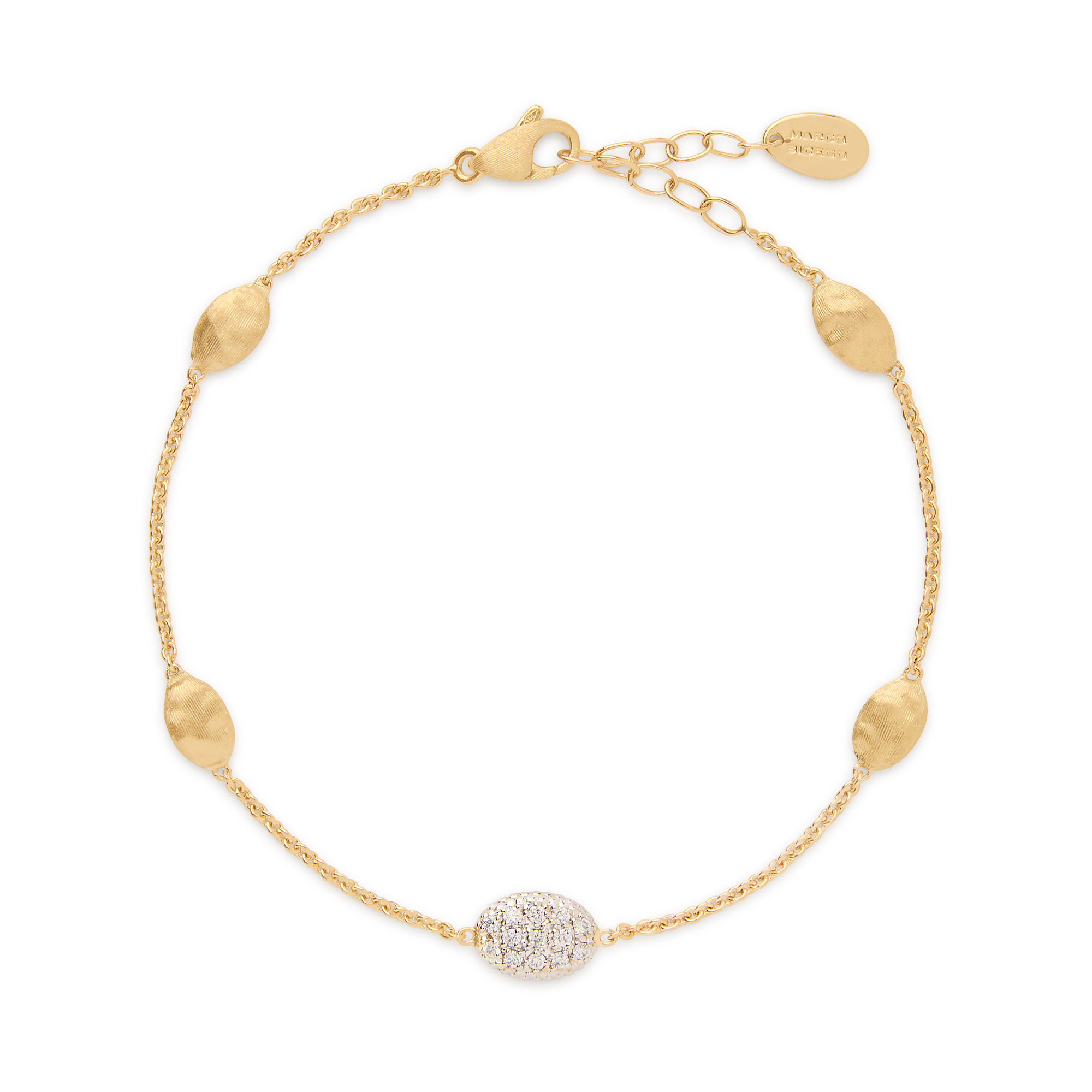 Marco Bicego  Siviglia 18K Yellow Gold Diamond Bean Bracelet