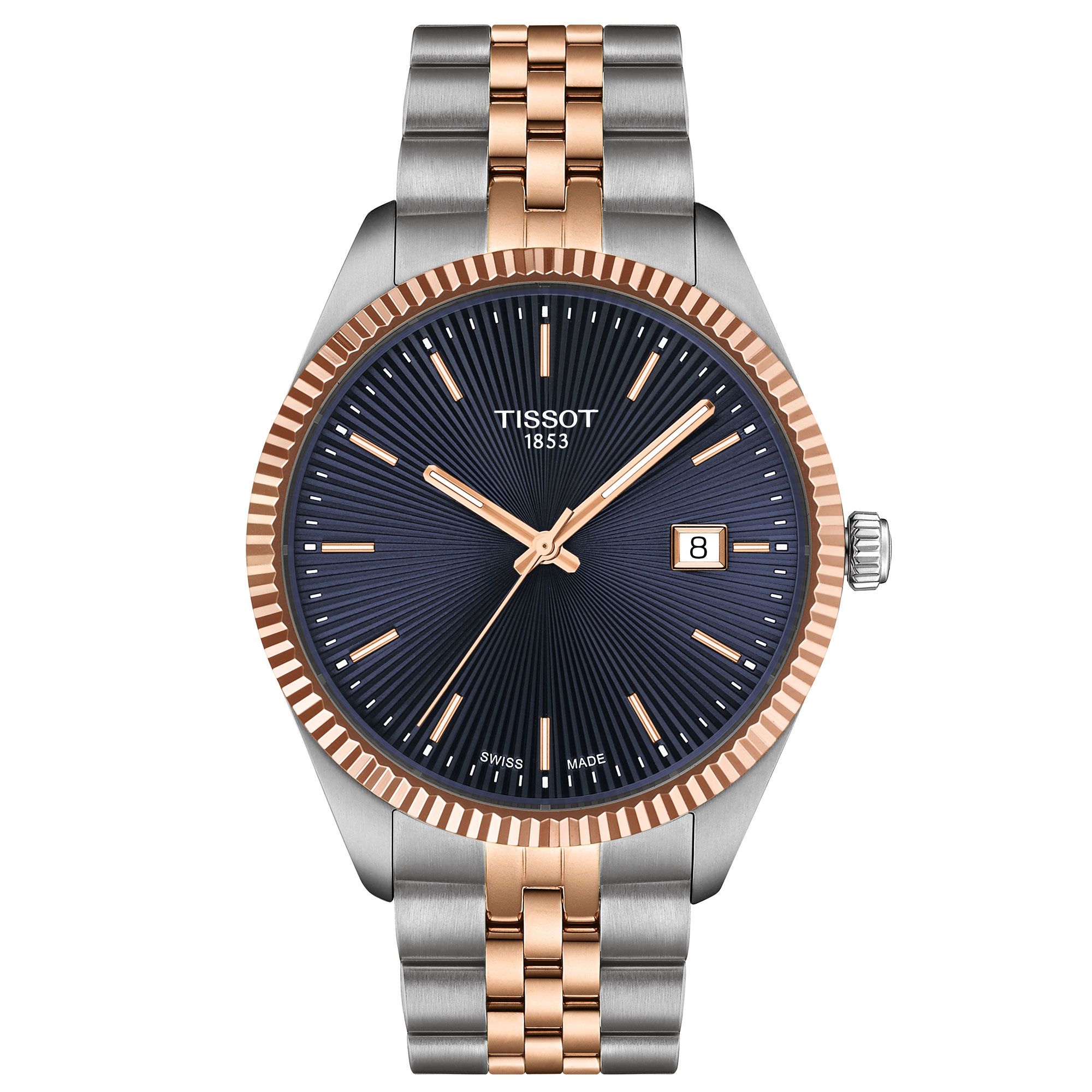 Tissot Ballade Guilloche Blue Dial TwoTone Stainless Steel Watch 40mm T1564102204100 Tissot Ballade Guilloche Blue Dial TwoTone Stainless Steel Watch 40mm T1564102204100