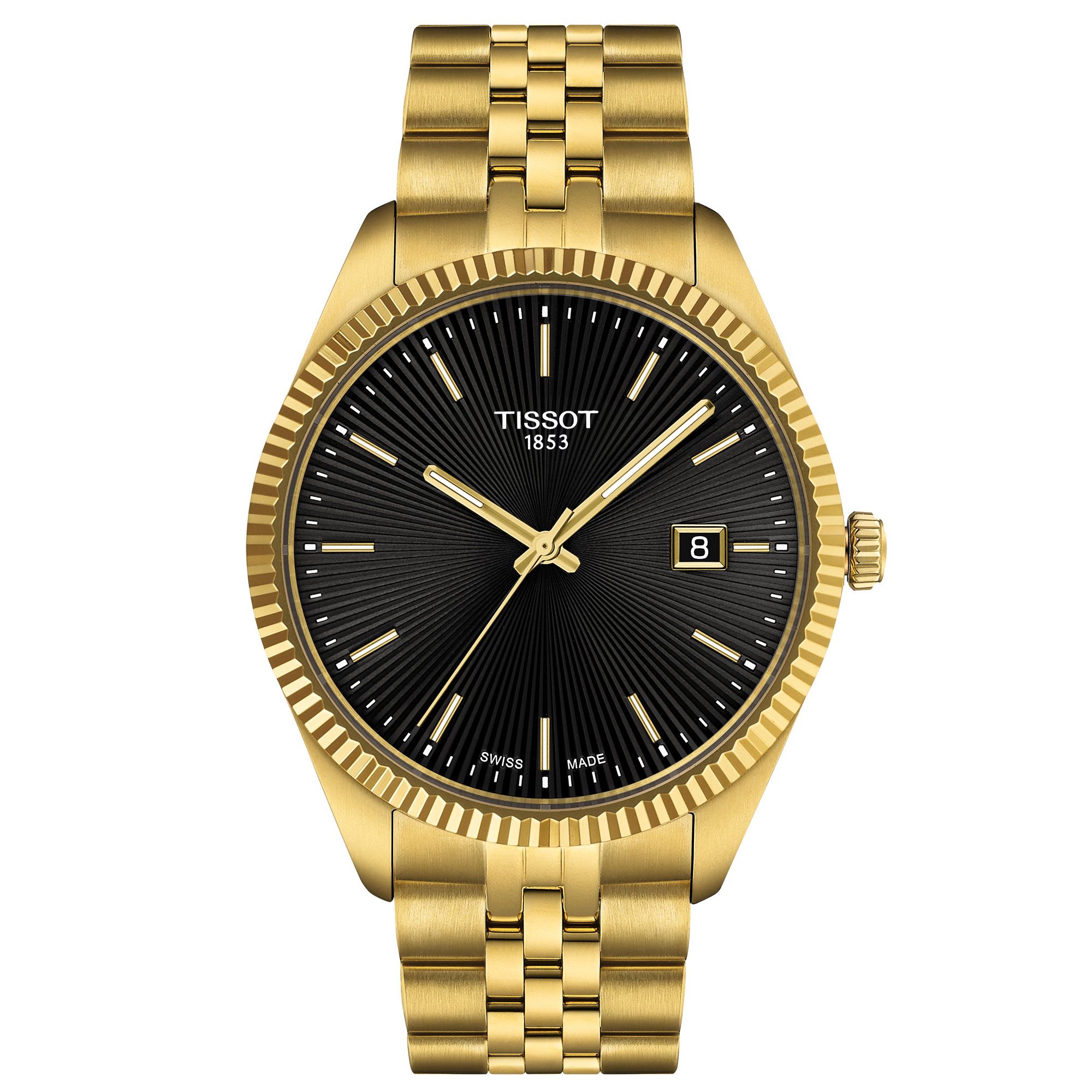 Tissot Ballade Guilloche Black Dial GoldPlated Stainless Steel Watch 40mm T1564103305100 Tissot Ballade Guilloche Black Dial GoldPlated Stainless Steel Watch 40mm T1564103305100