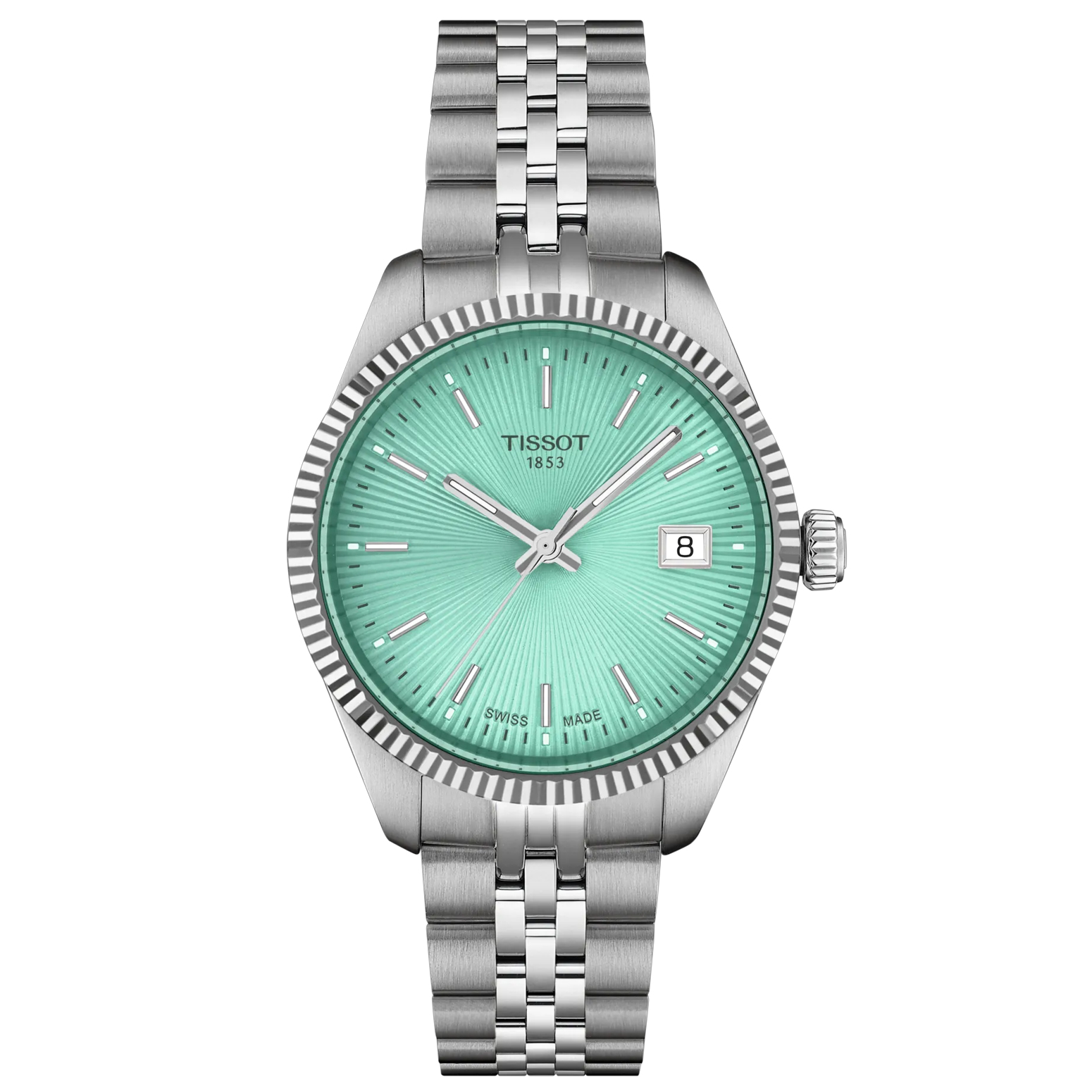 Tissot Ballade Guilloche Light Green Dial Stainless Steel Watch 34mm T1562101109100 Tissot Ballade Guilloche Light Green Dial Stainless Steel Watch 34mm T1562101109100