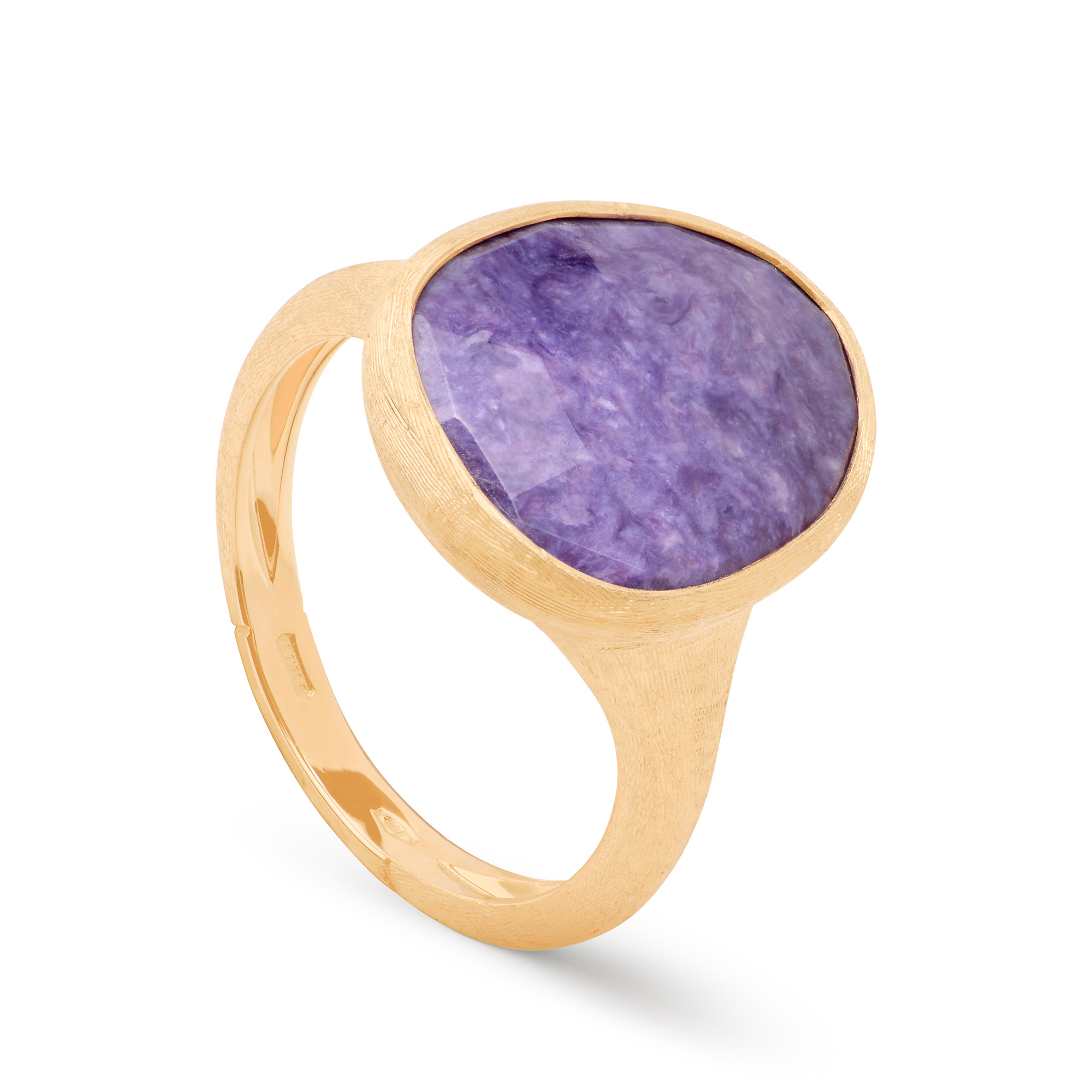 Marco Bicego Women's  Lunaria 18K Yellow Gold Charoite Ring - Size 7