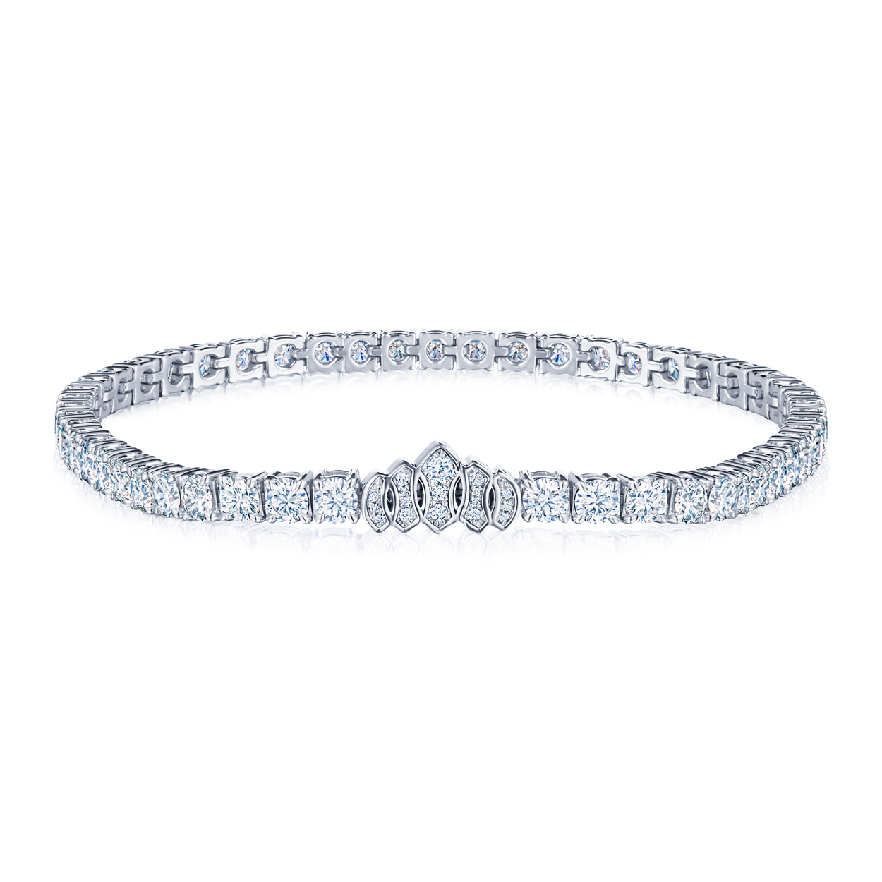 Kwiat  Riviera 10ctw Diamond Line Platinum Bracelet