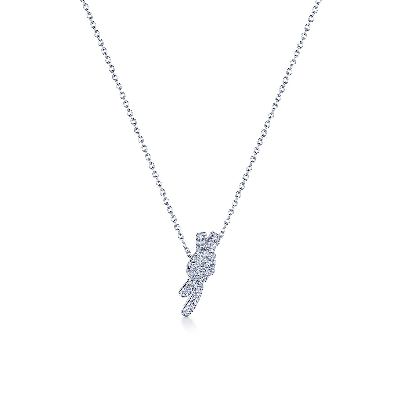 Kwiat  Entwine 1/7ctw Diamond Platinum Pendant Necklace