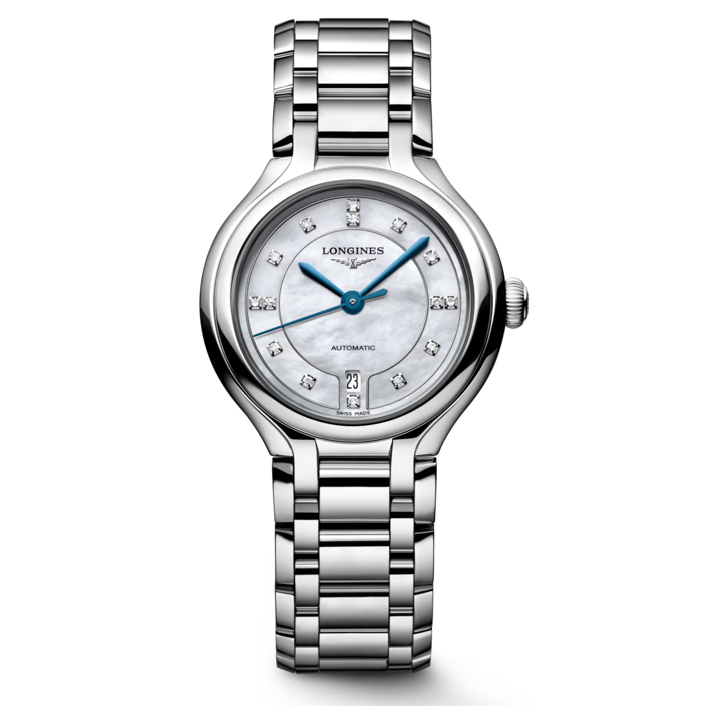Longines  Primaluna Automatic Diamond MotherofPearl Dial Stainless Steel Watch 30mm  L81234876