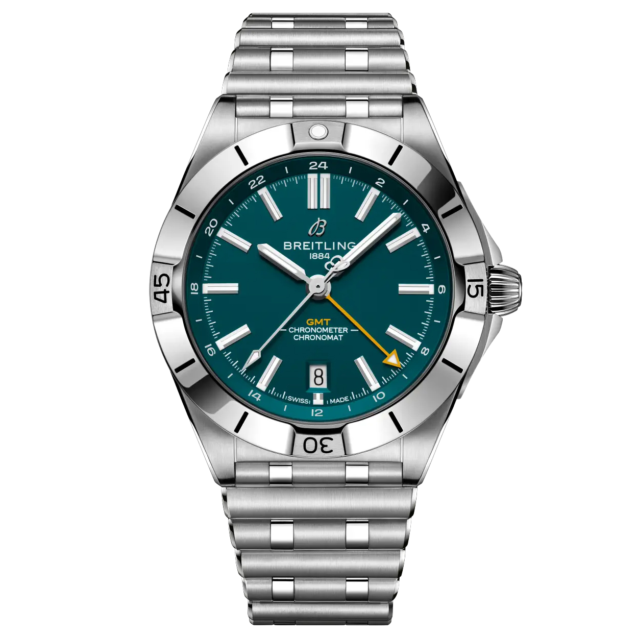 Breitling  Chronomat Automatic GMT 40 NFL Jacksonville Jaguars Watch 40mm  A32398D21C1A1