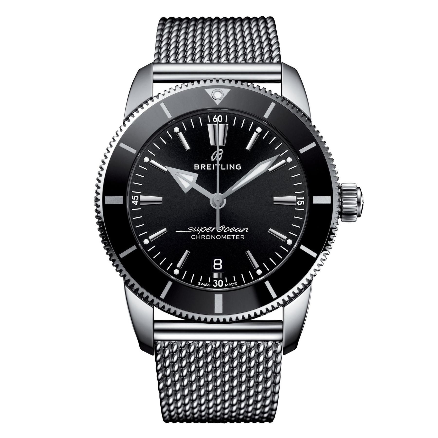 Breitling PreOwned Previously Owned Breitling Superocean Heritage B20 Automatic 44 Black Dial Stainless Steel Watch AB2030121B1A1 Breitling PreOwned Previously Owned Breitling Superocean Heritage B20 Automatic 44 Black Dial Stainless Steel Watch AB2030121B1A1