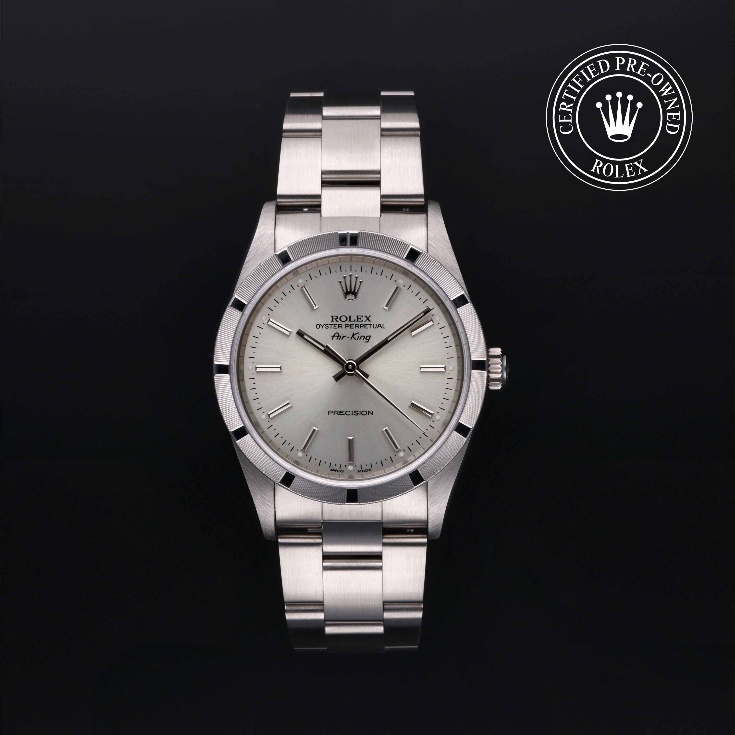 Rolex Certified Pre-Owned Oyster Perpetual 34 Silver Dial Watch - M14010-0006