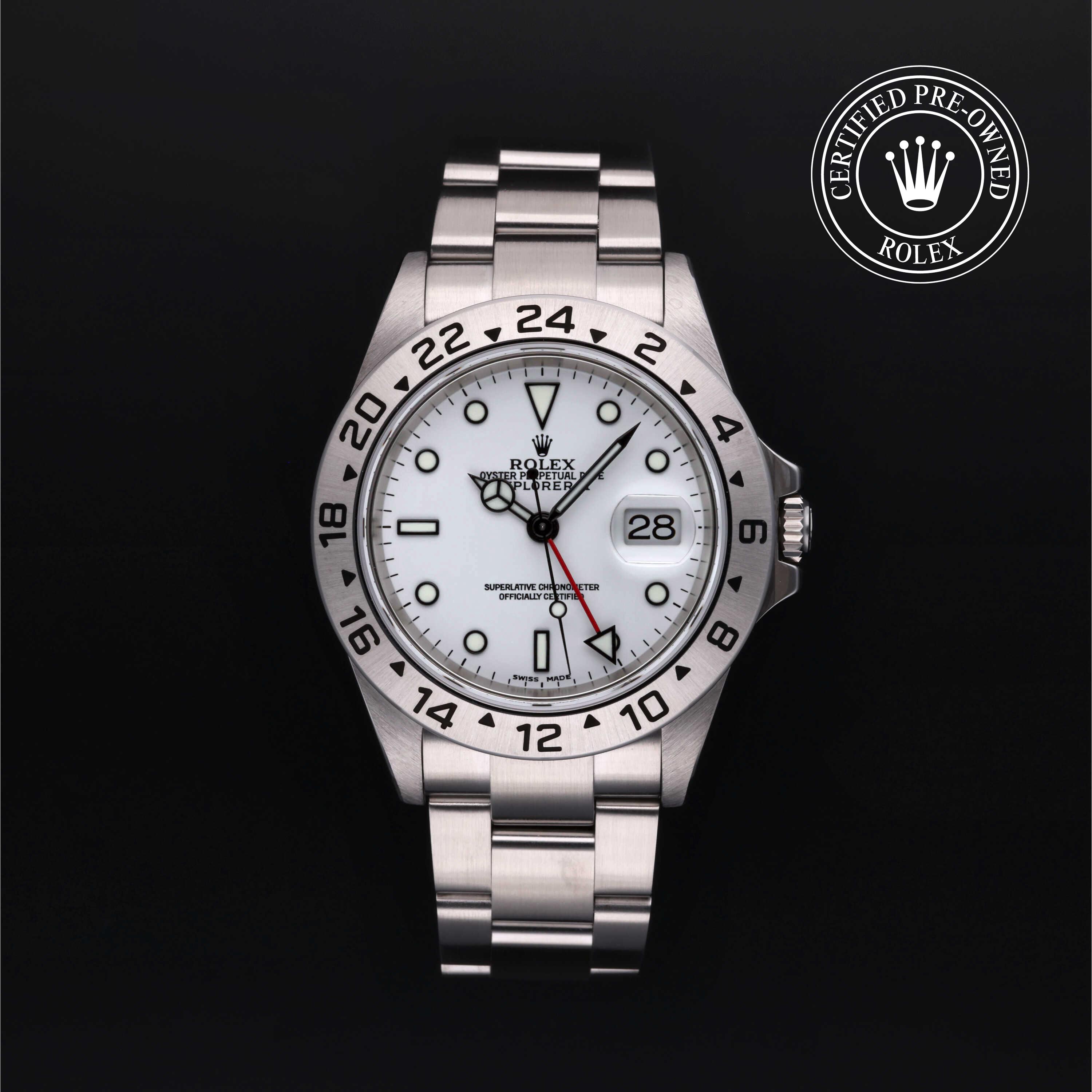 Rolex Certified Pre-Owned Oyster Perpetual Explorer II White Dial Watch 40mm - M16570-0006
