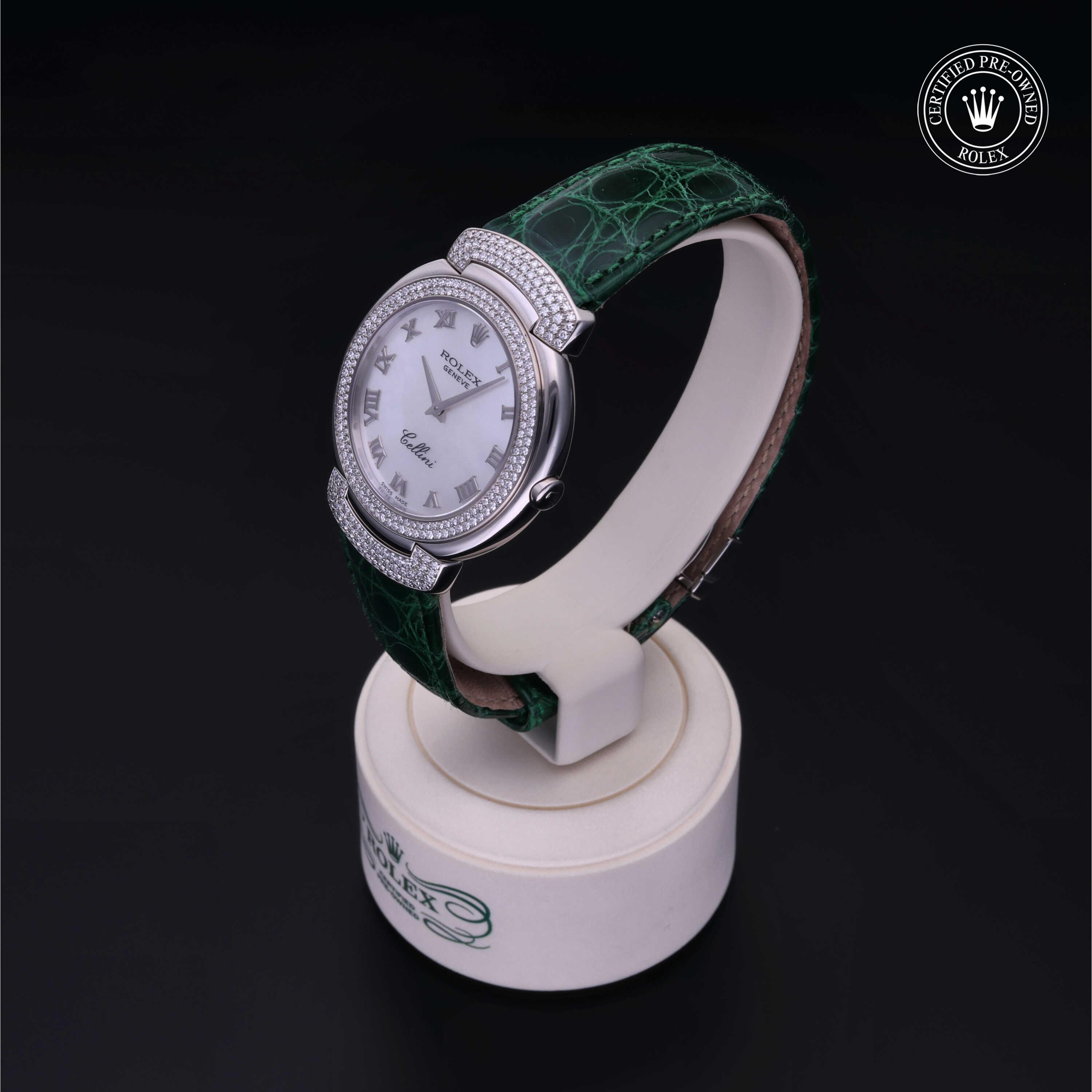 Rolex Certified Pre-Owned Cellini Cellissima 32 Diamond Mother-of-Pearl Dial Watch 32mm - M6683/9 - Image 3