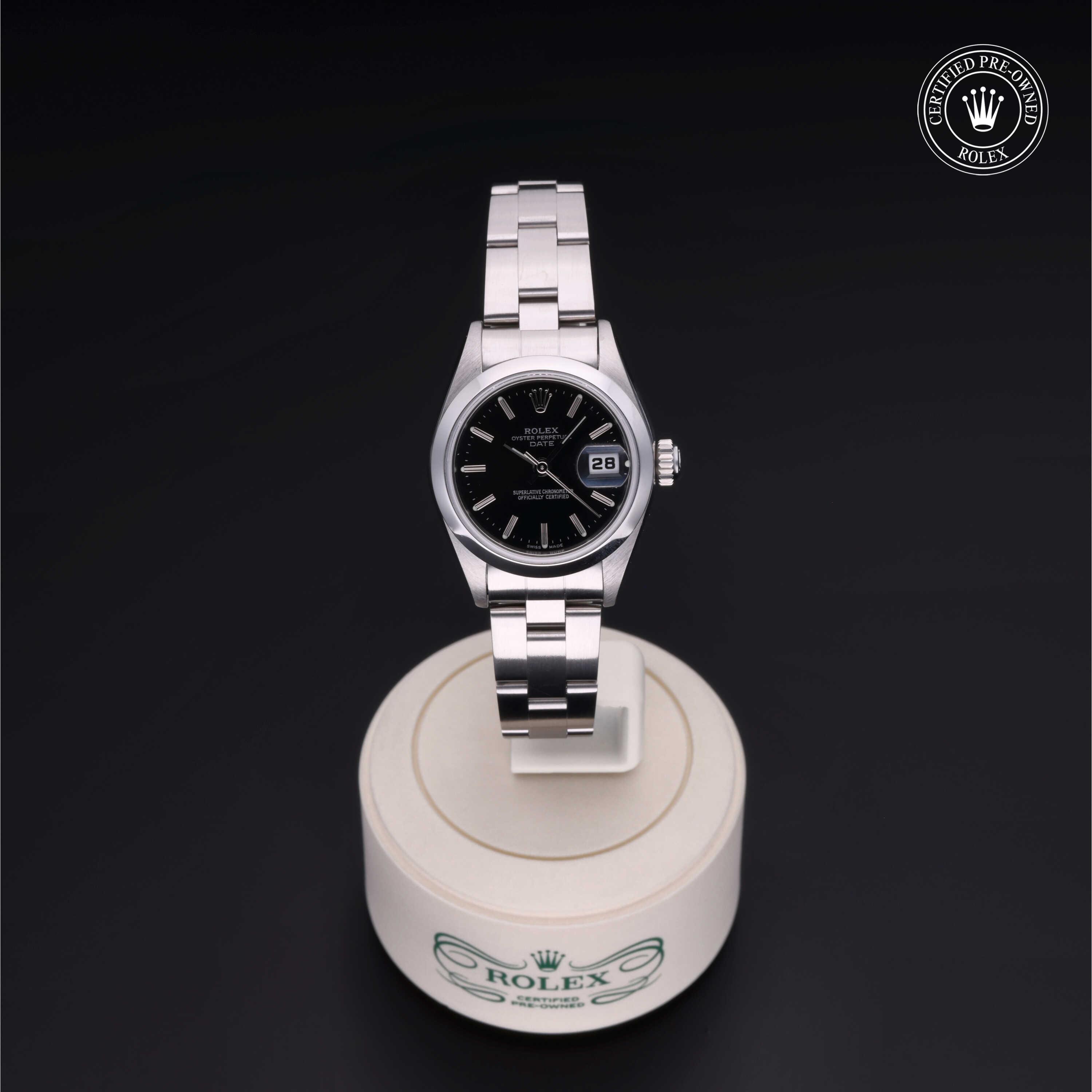 Rolex Certified Pre-Owned Oyster Perpetual Lady-Datejust 26 Black Dial Watch 26mm - M69160 - Image 2